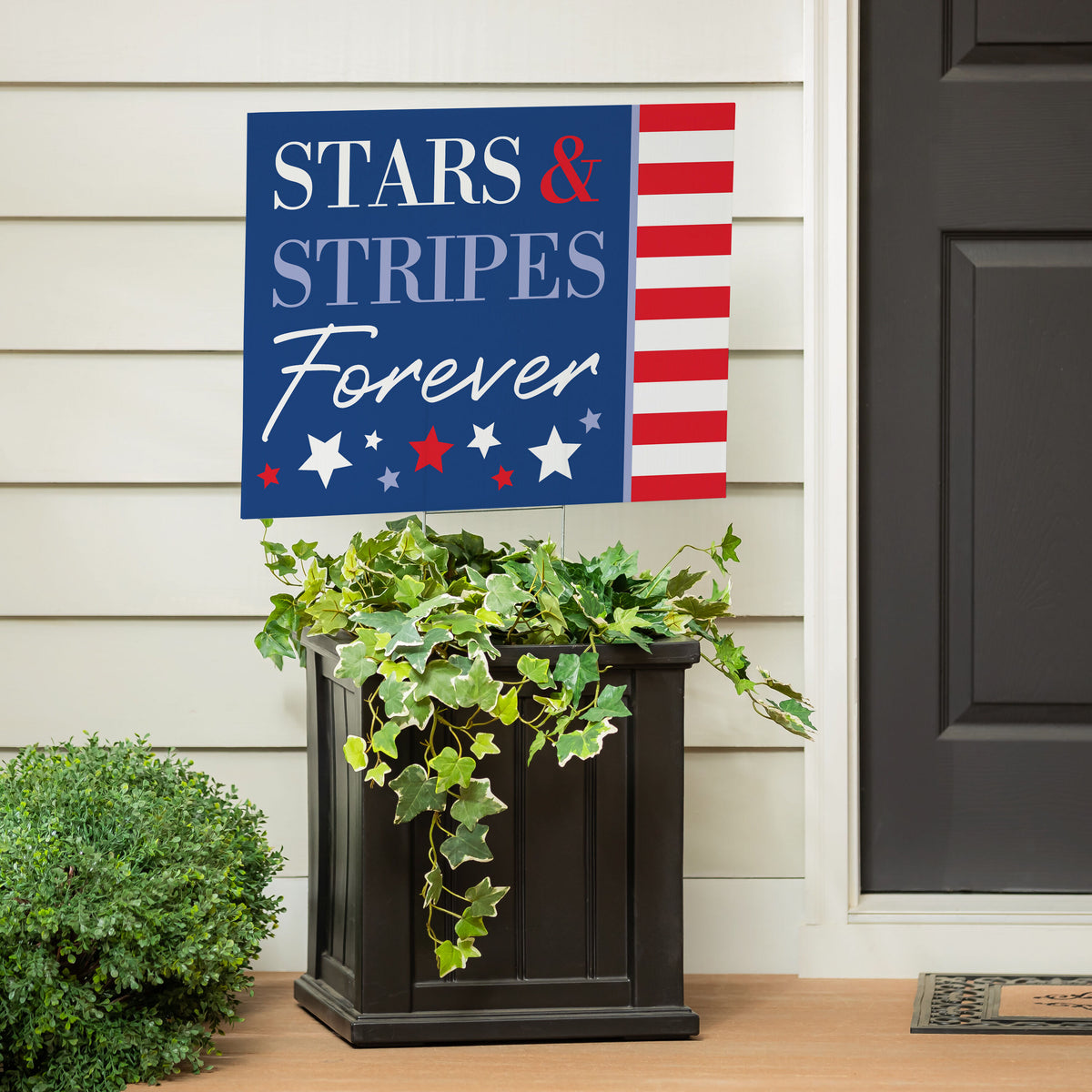 Evergreen American Classic Stars & Stripes Yard Sign Forever Multicolor 24x18 2