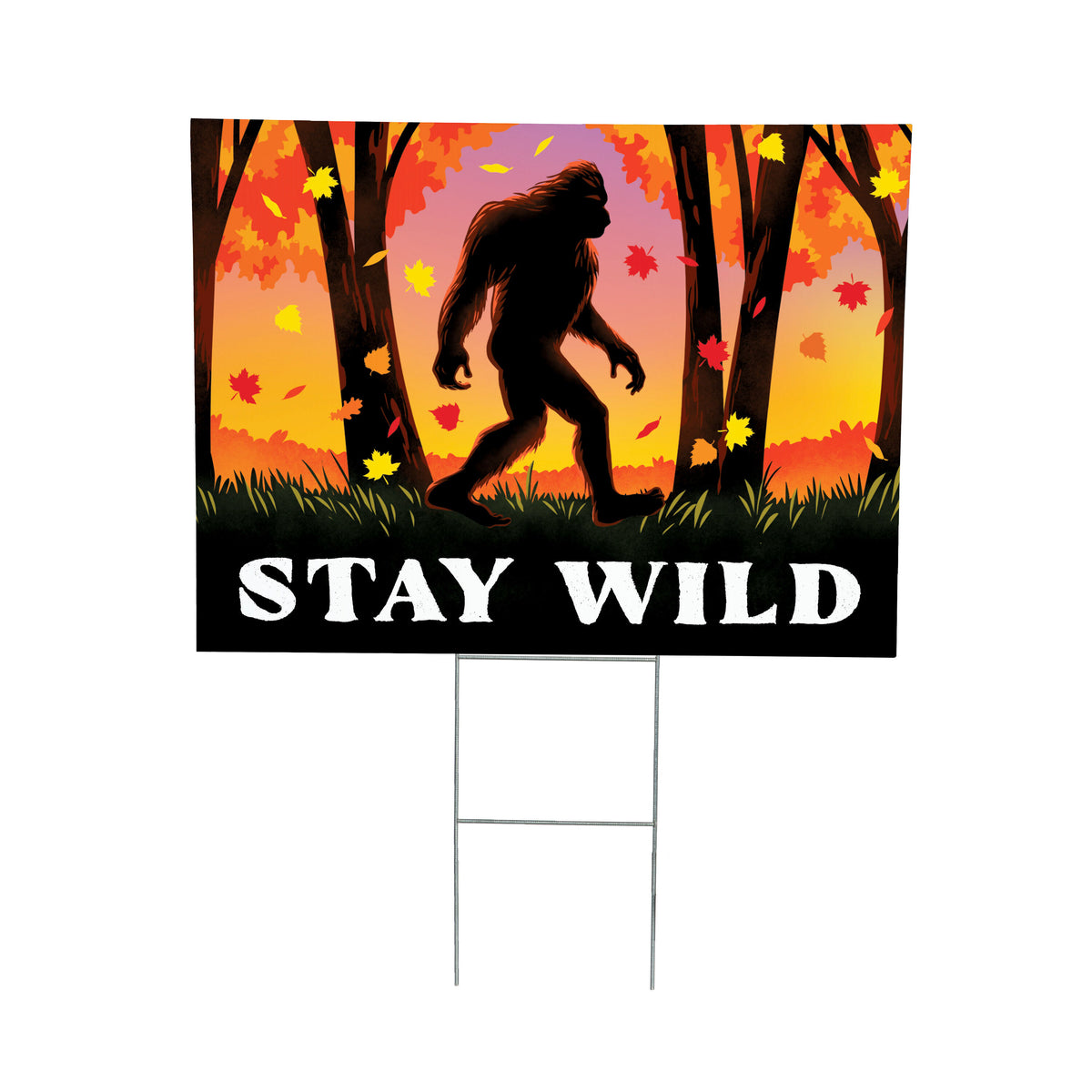 Evergreen High Country Bigfoot Yard Sign Multi 24x18 inch 2