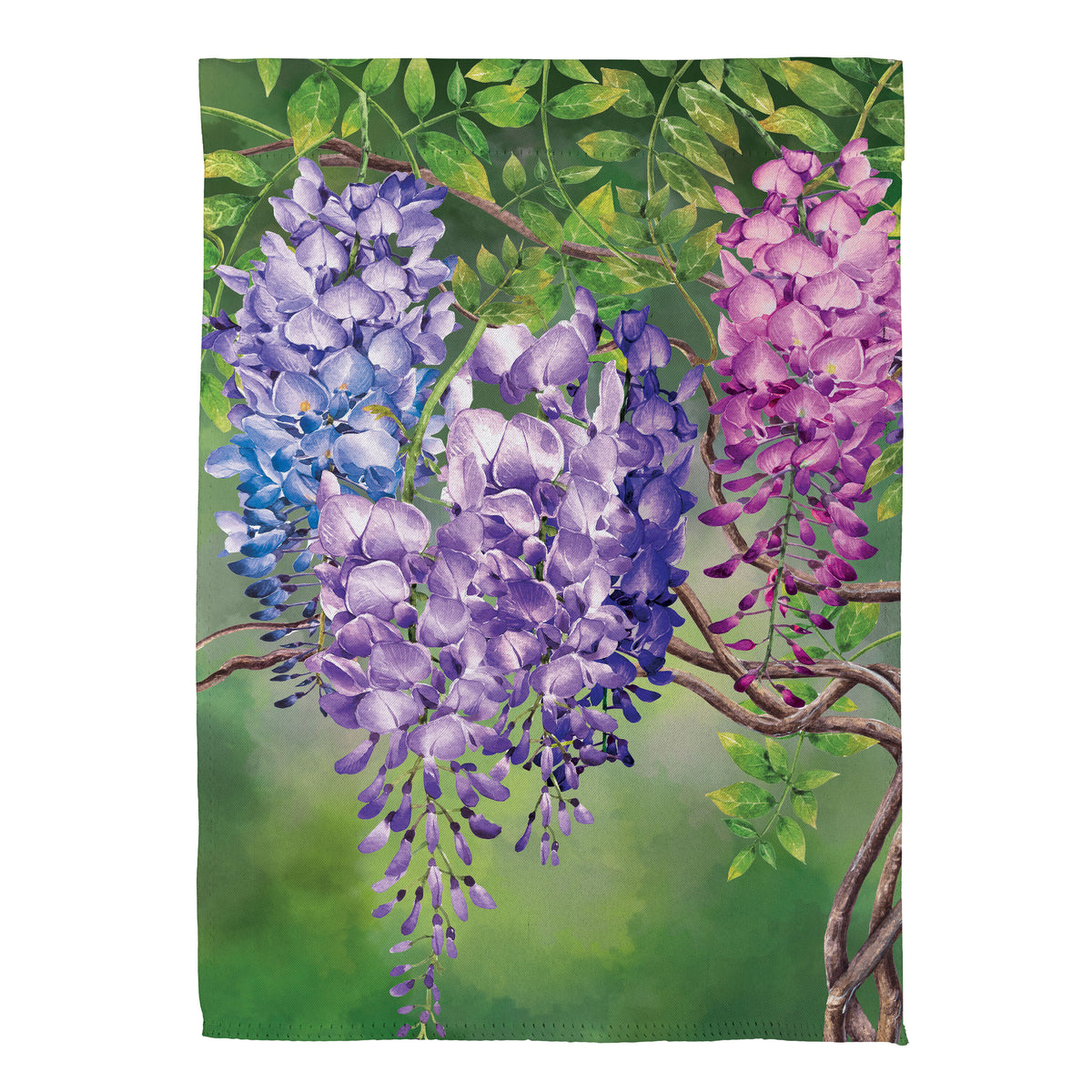 Evergreen Bunter Wisteria Velours Hausflagge 2