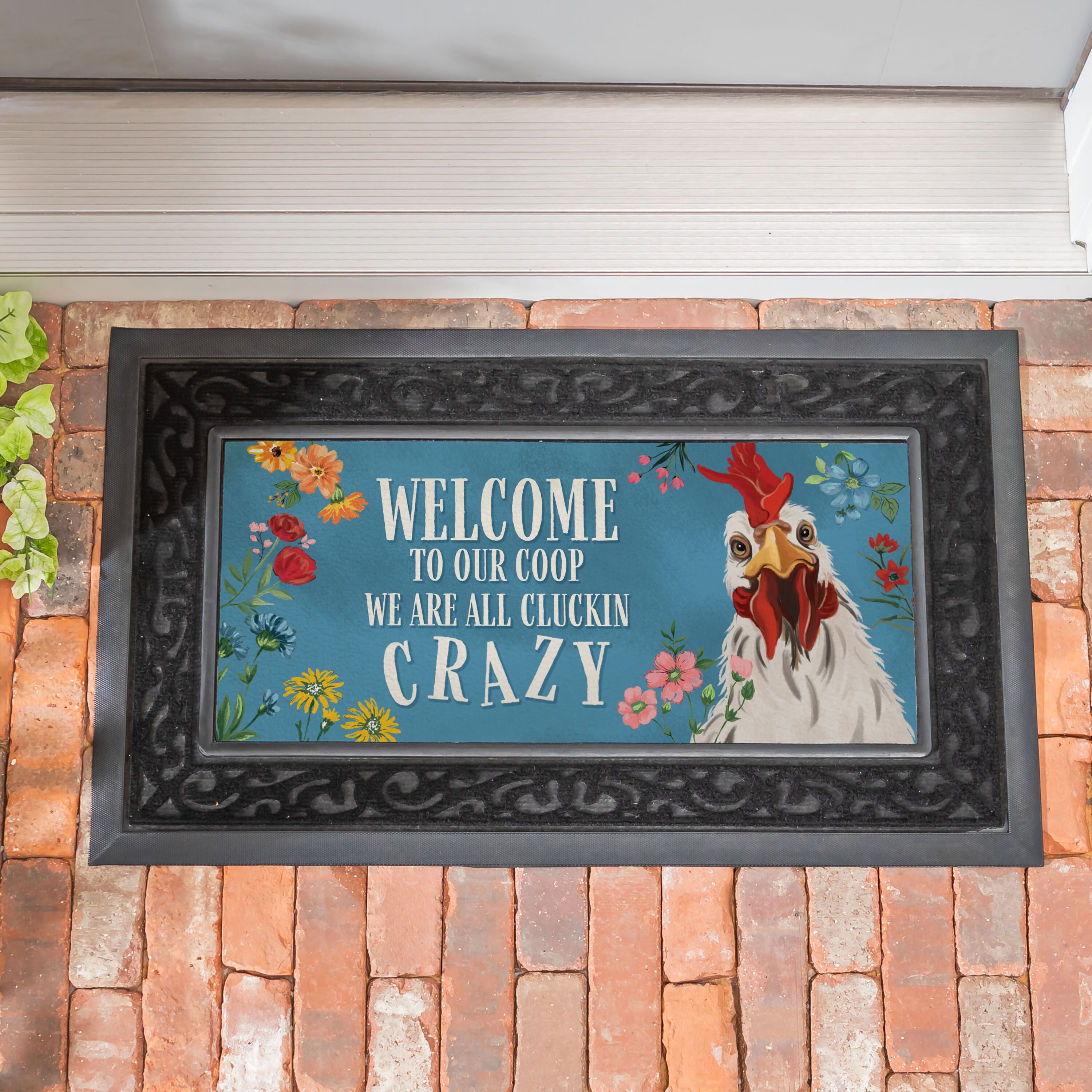 Petal & Plow Crazy Coop Sassafras Switch Mat – Evergreen