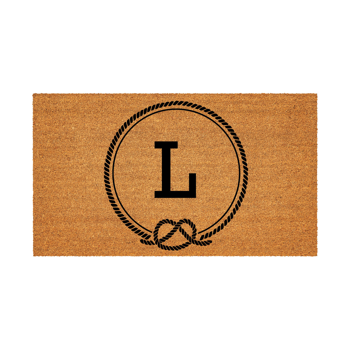 Evergreen Coastal Coir Mat Nautical Monogram Natural 71x41 cm 2