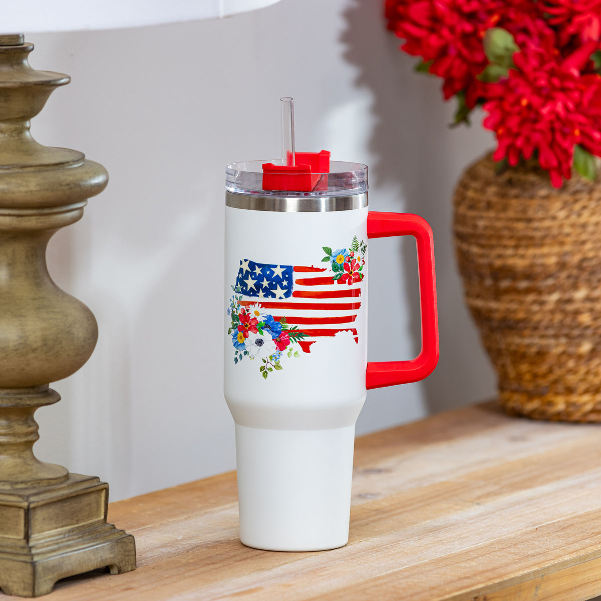 Evergreen American Classic Tumbler Canyon Cup Blooming USA 40oz 2