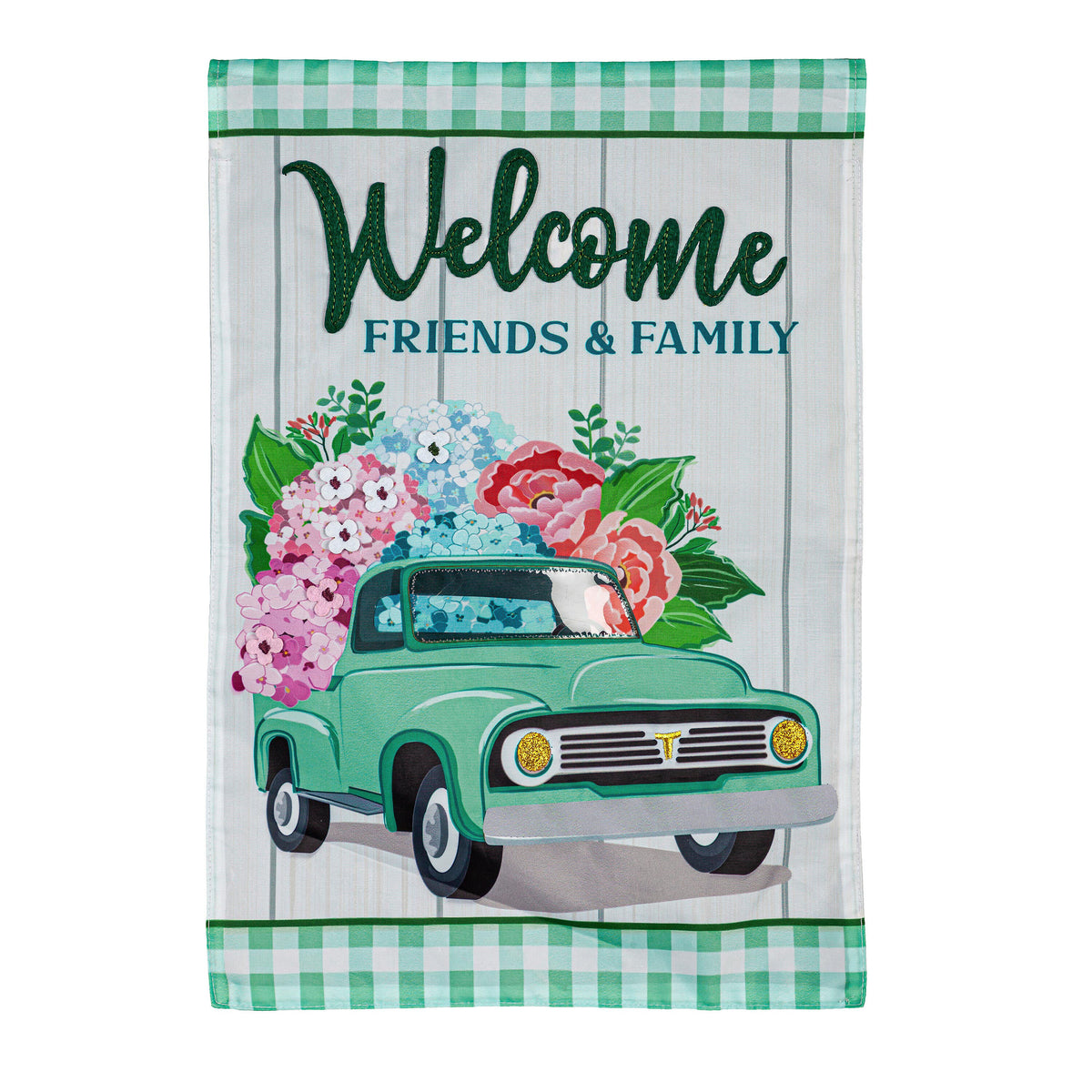 Evergreen Spring Flower Delivery House Applique Flag Multicolor 2