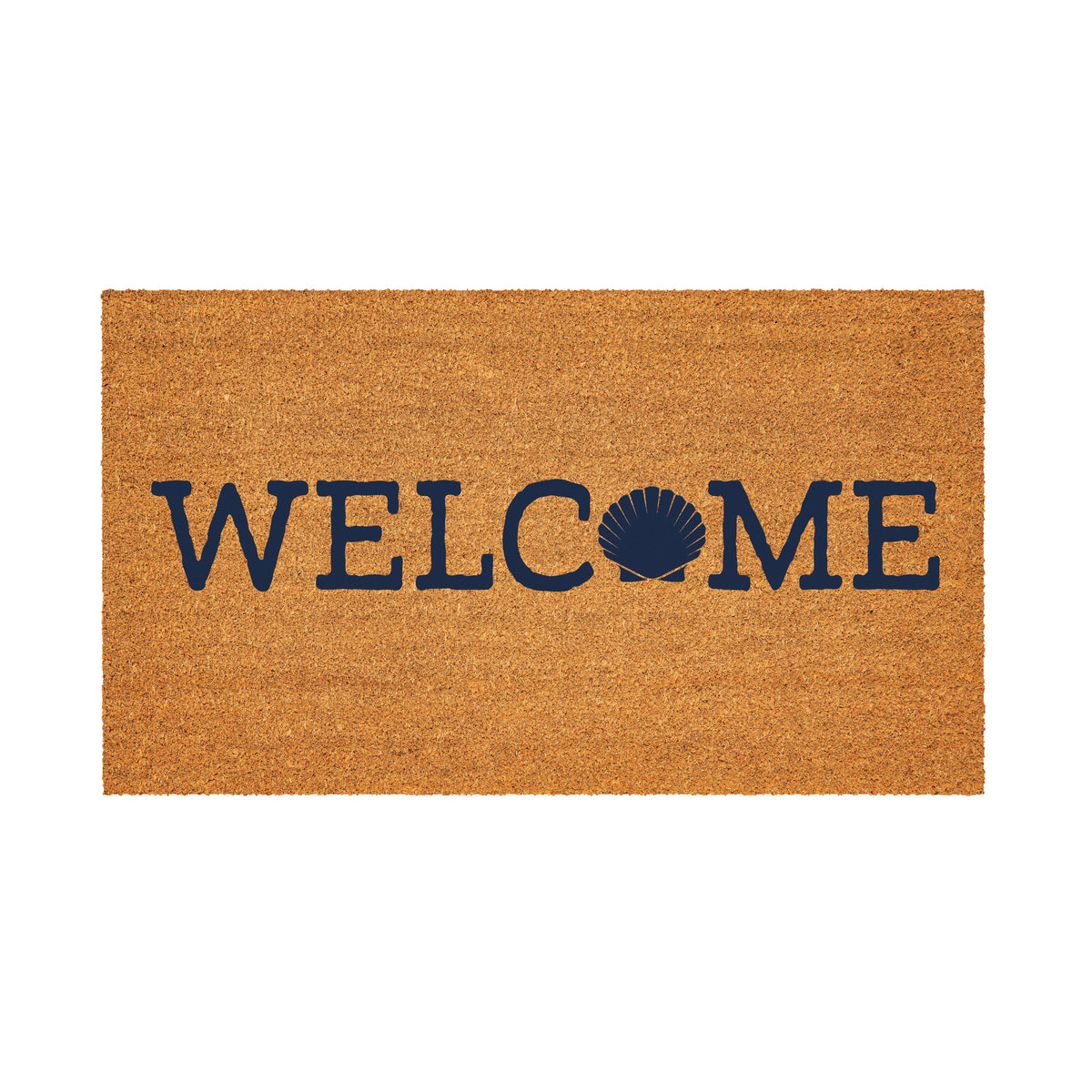 Coastal Coir Mat Welcome Shell 28x16