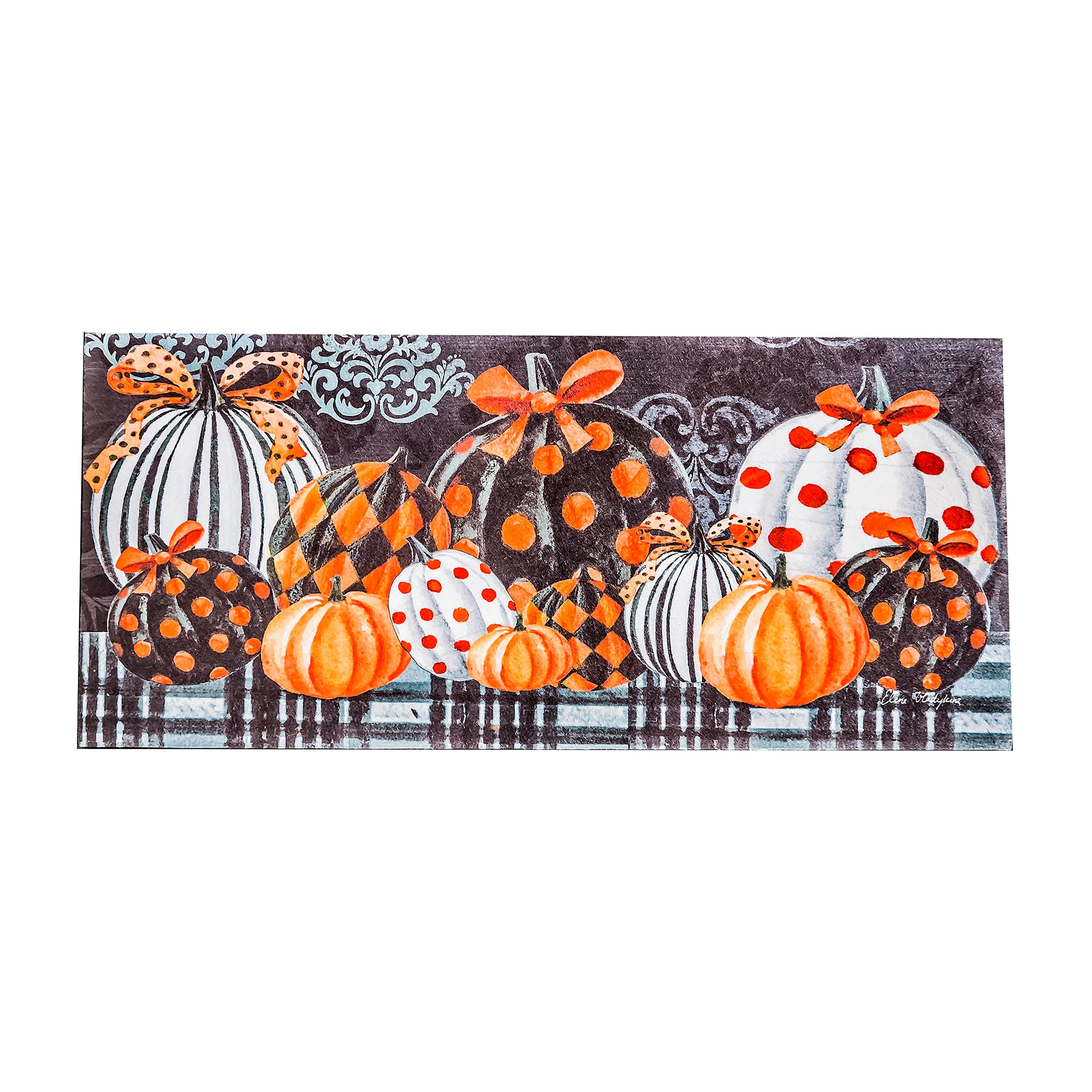 Elegant Pattern Pumpkins Sassafras Switch Mat – Evergreen