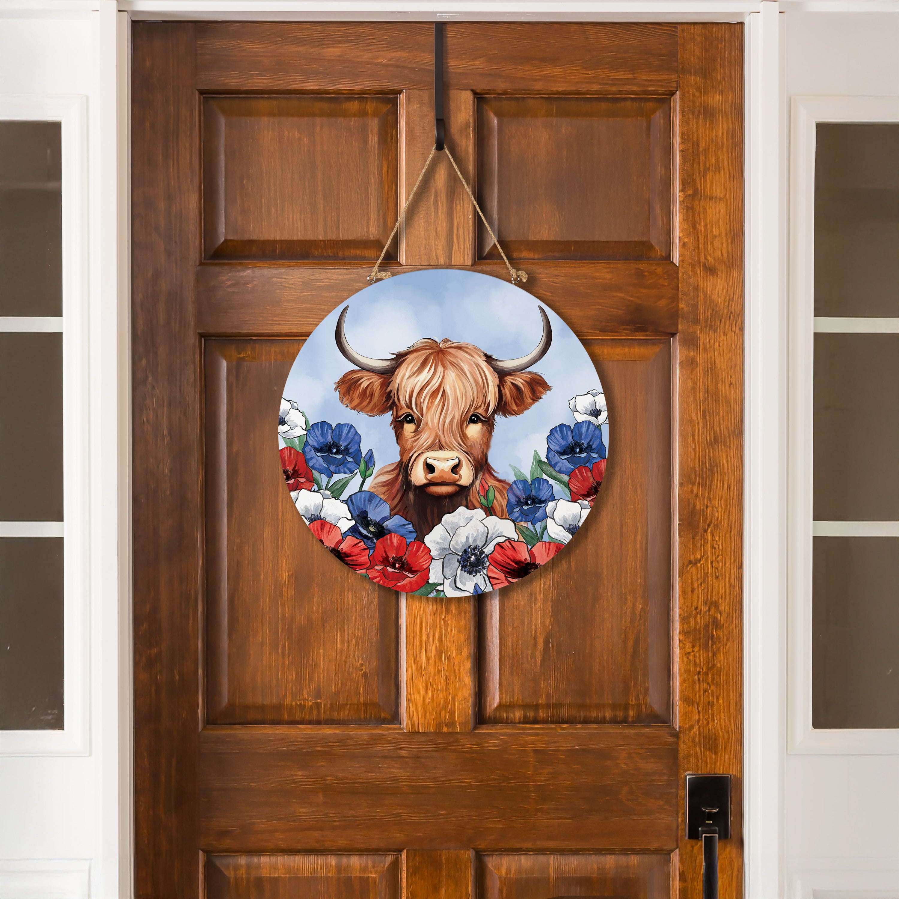 American Classic Highland Cow Wood Door Décor, 18