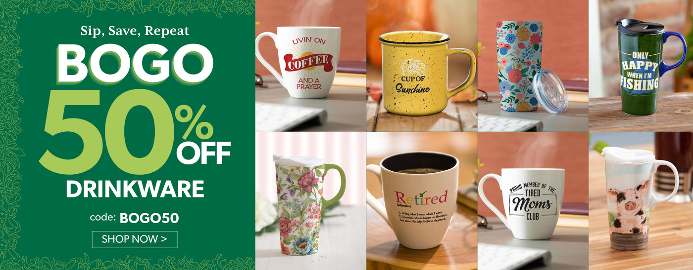 Sip, Save, Repeat BOGO 50% Off Drinkware Code: BOGO50 Shop Now >