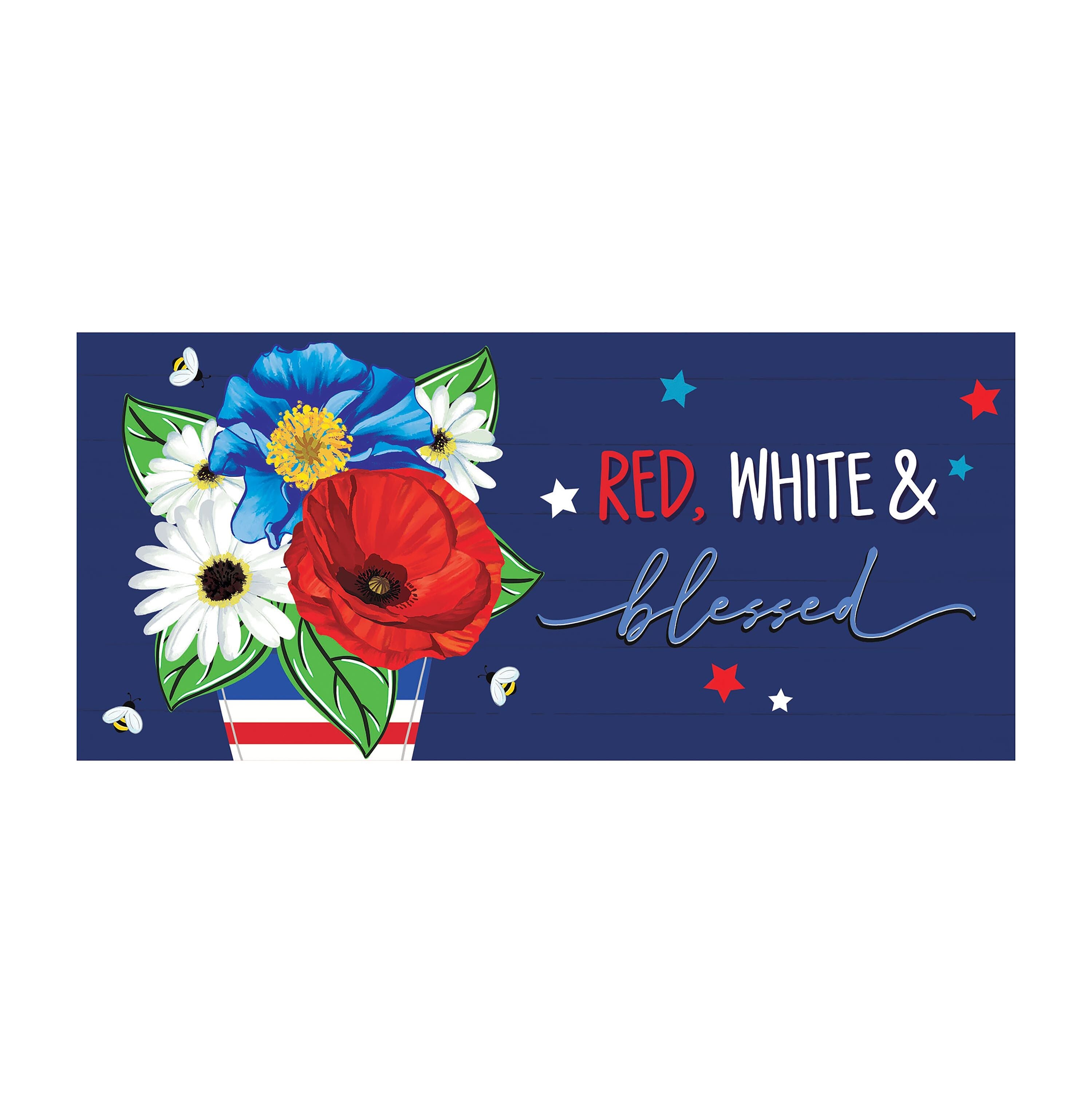 Red, White, & Blue Blessed Sassafras Switch Mat – Evergreen