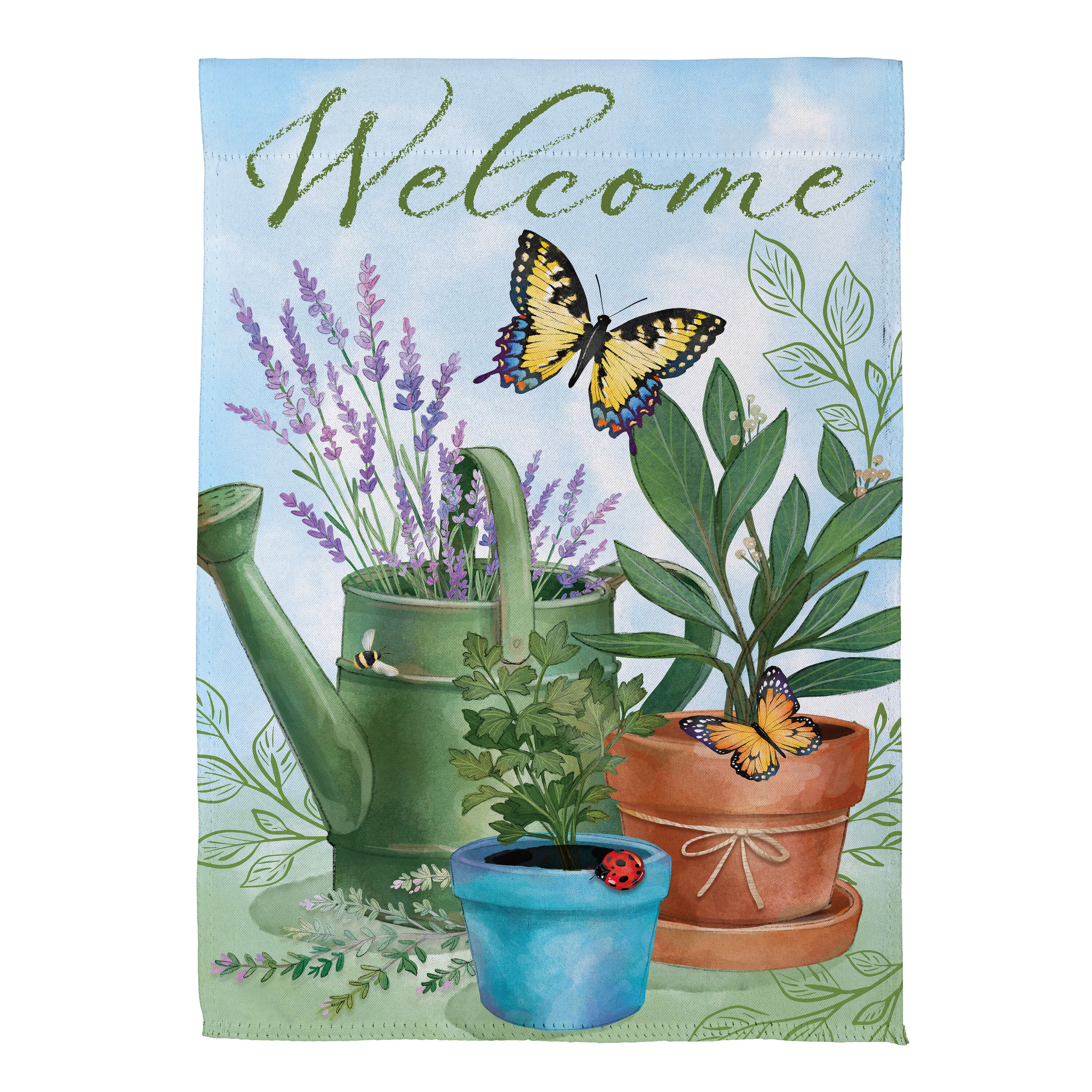 Evergreen Pollinator Garden Watering Can and Garden Flag - Thumbnail 3