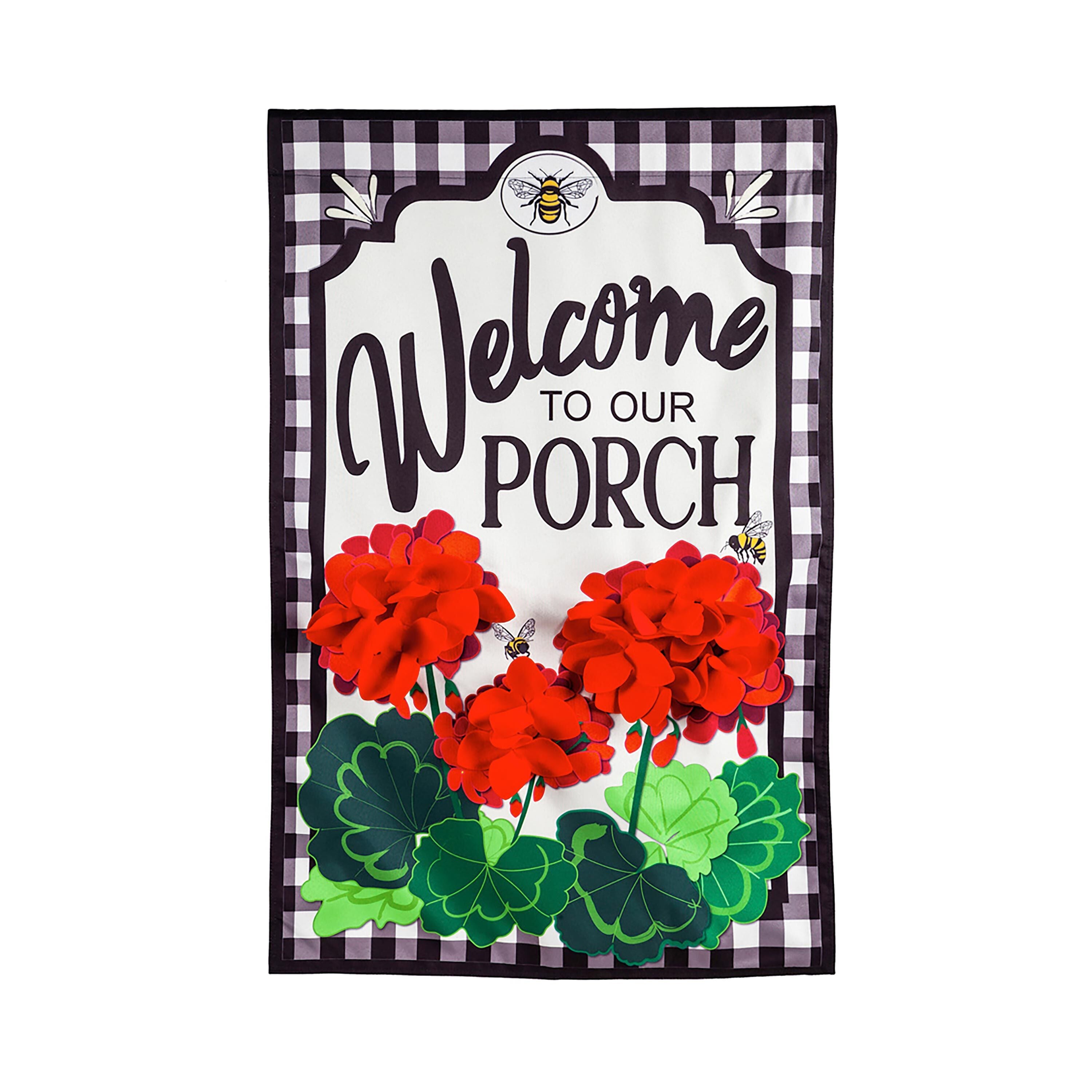 Evergreen Garden Linen Flag - Thumbnail 3