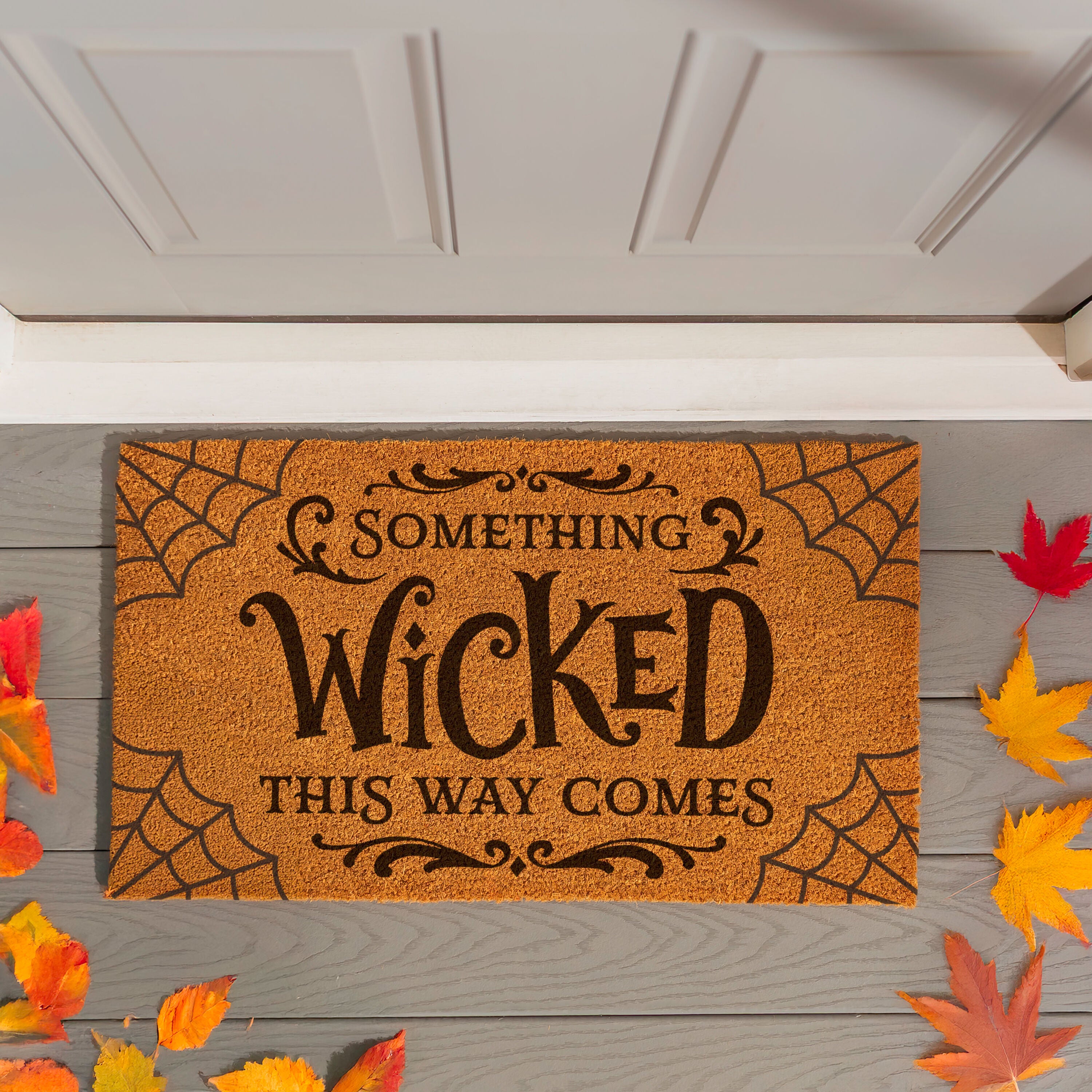 Evergreen Haunted House Coir Mat - Thumbnail 3