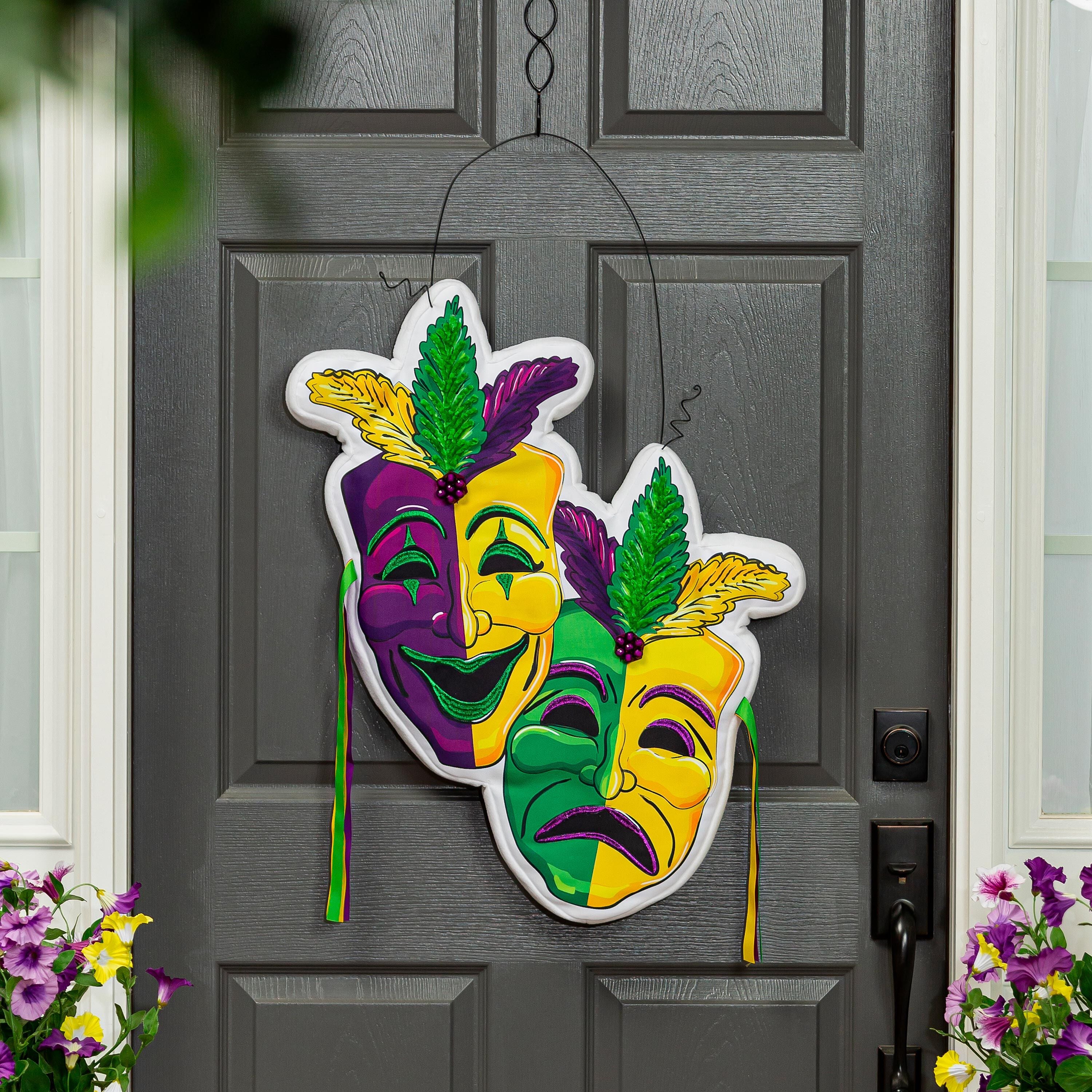 Mardi Gras Theater Mask Estate Door Décor – Evergreen