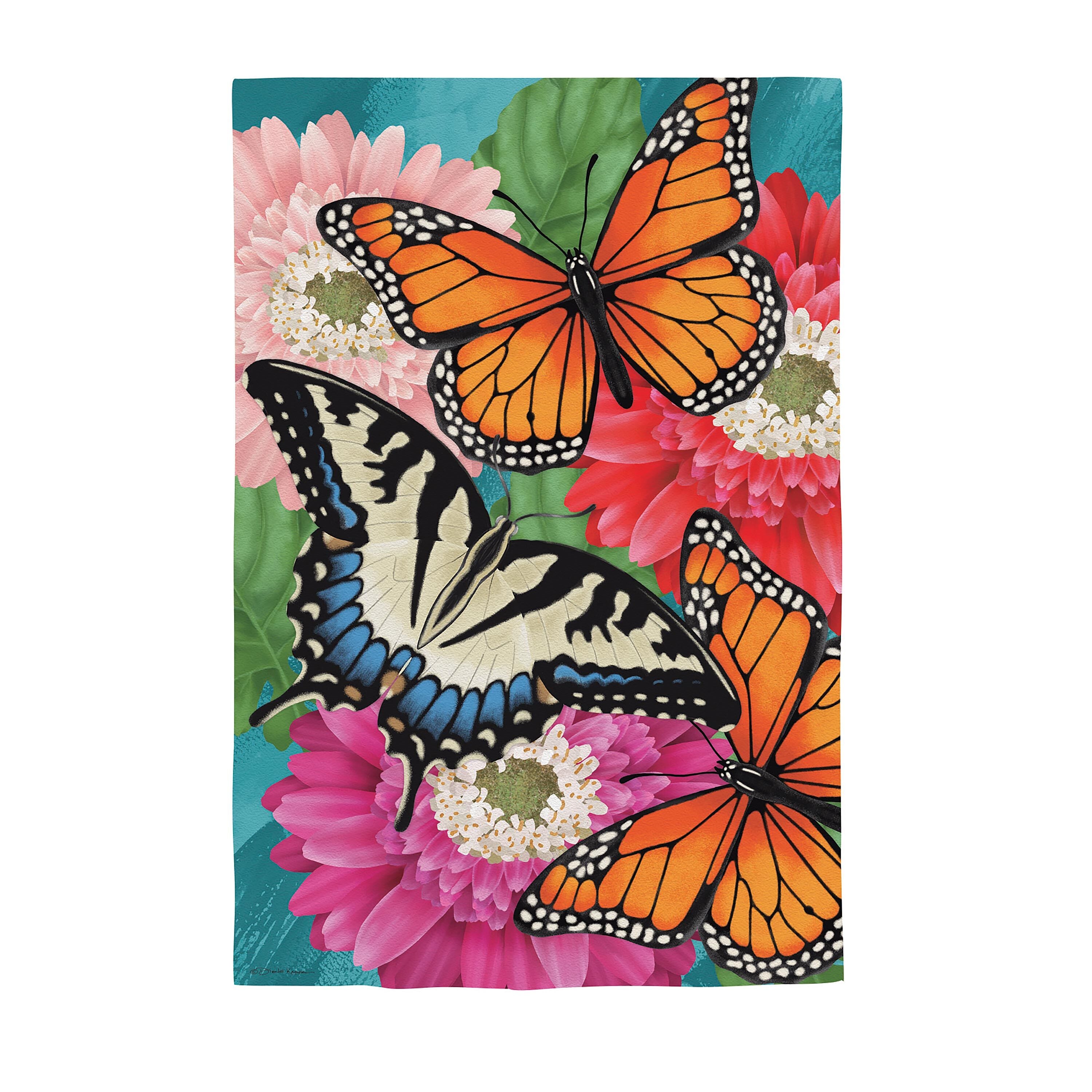 Mother Monarch Suede Garden Flag