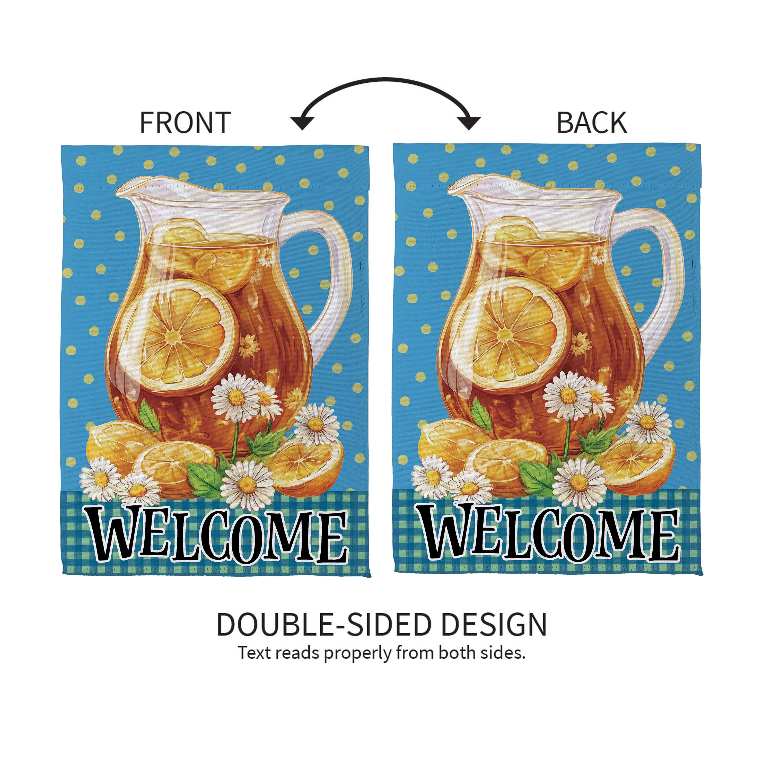 Evergreen Sweet Tea Welcome Garden Flag - Thumbnail 4