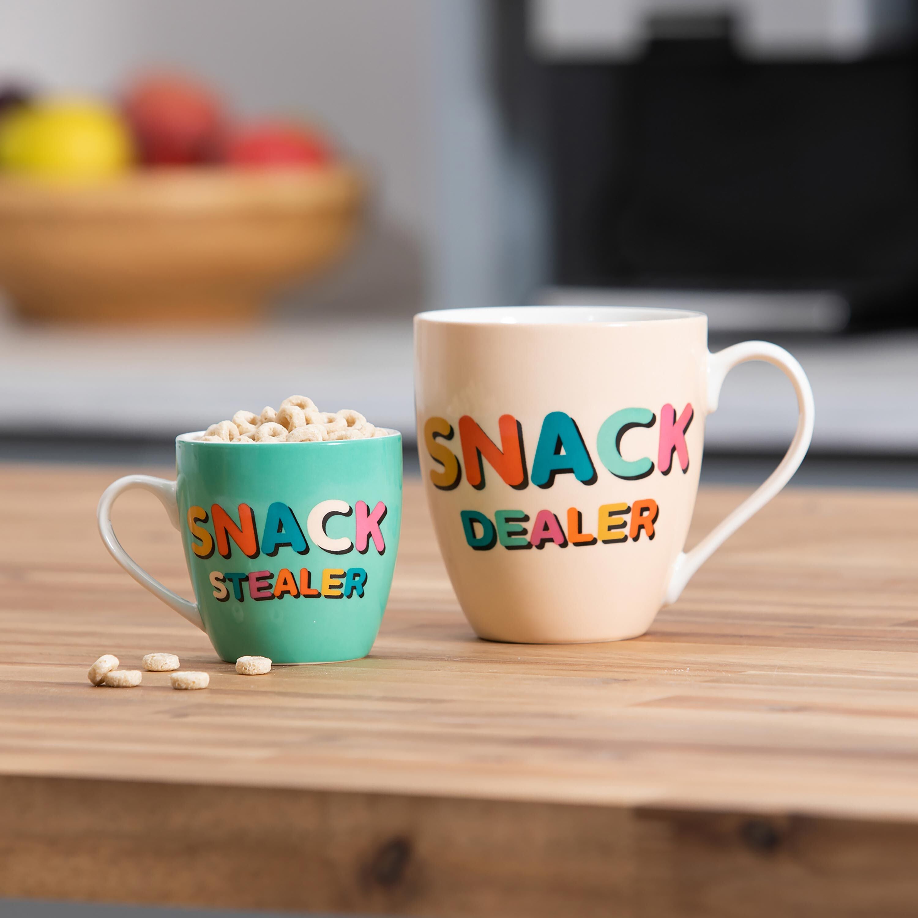 Mommy and Me Ceramic Cup Giftset, 17oz. & 7oz., Snack Dealer/Snack
