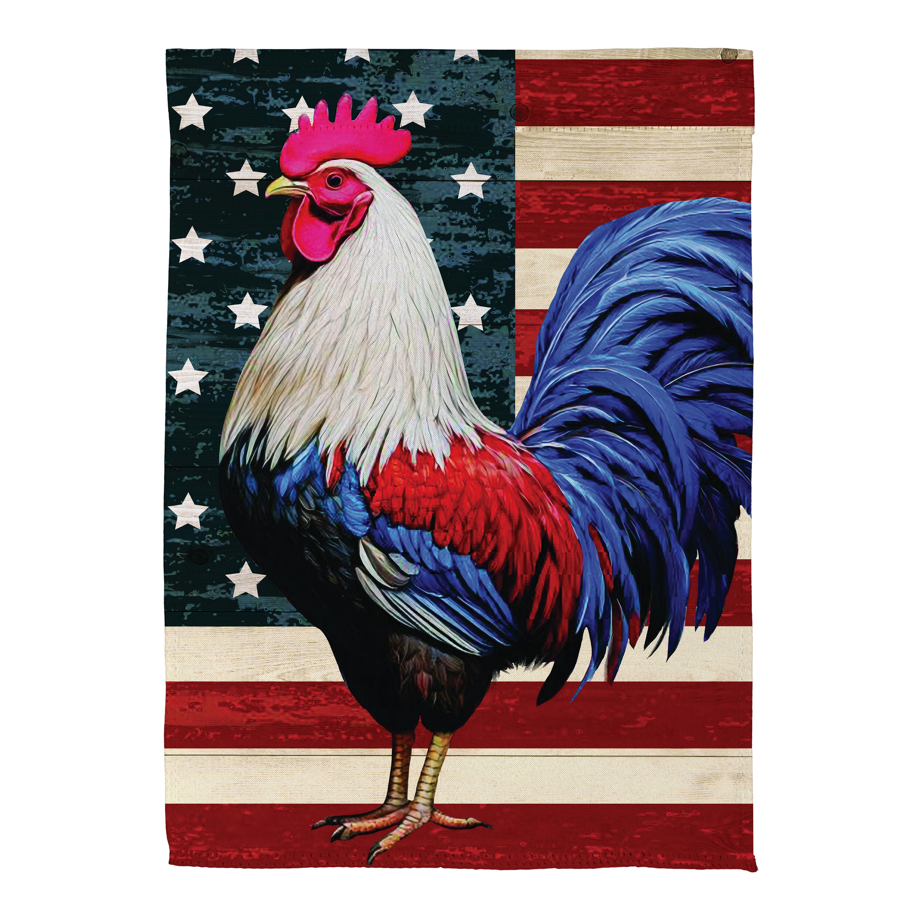 Evergreen All American Rooster Garden Flag