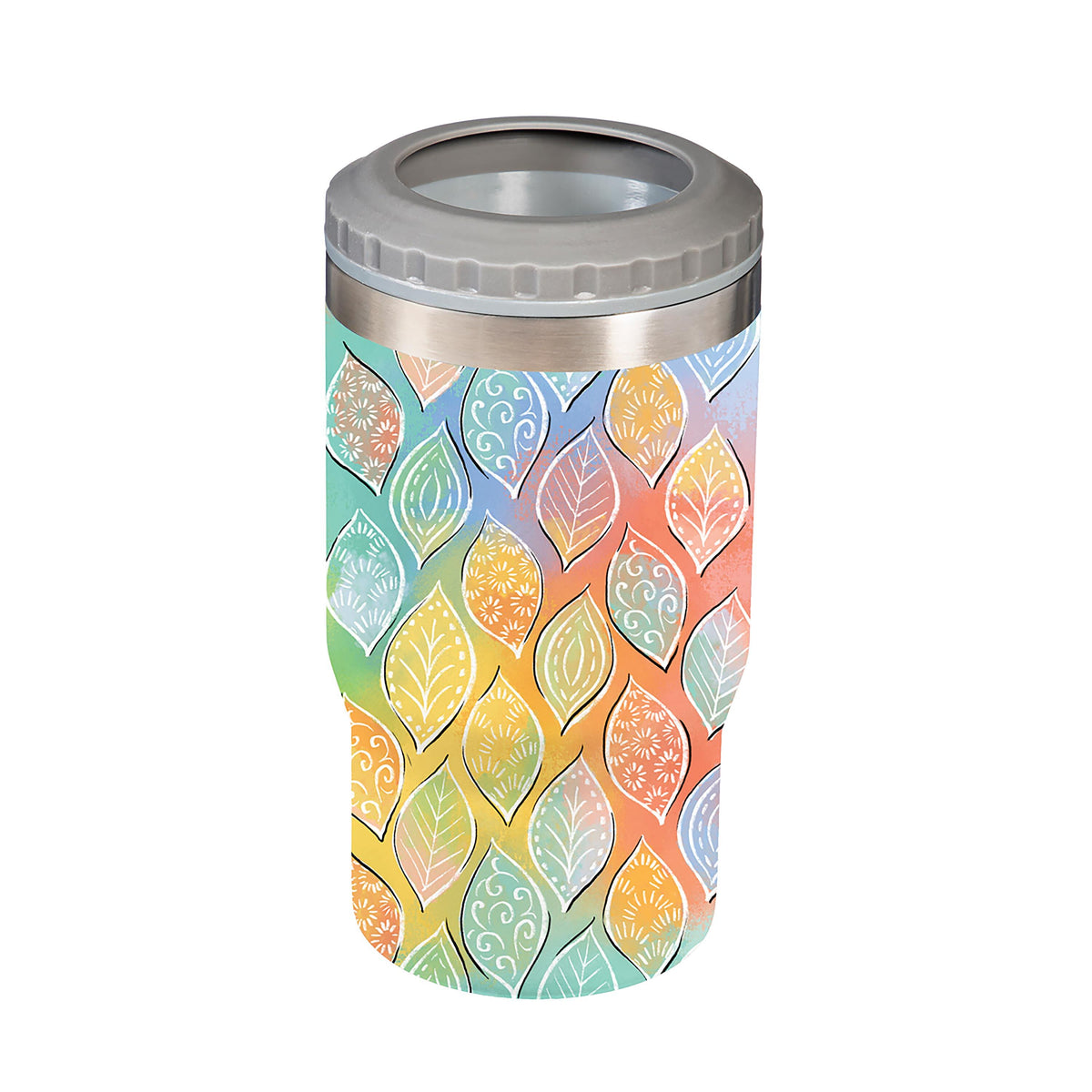 Whimsy Metal Containers Whimsy Nature Stainless Steel Quatre Chiller with Silicone Cap and Tum ...