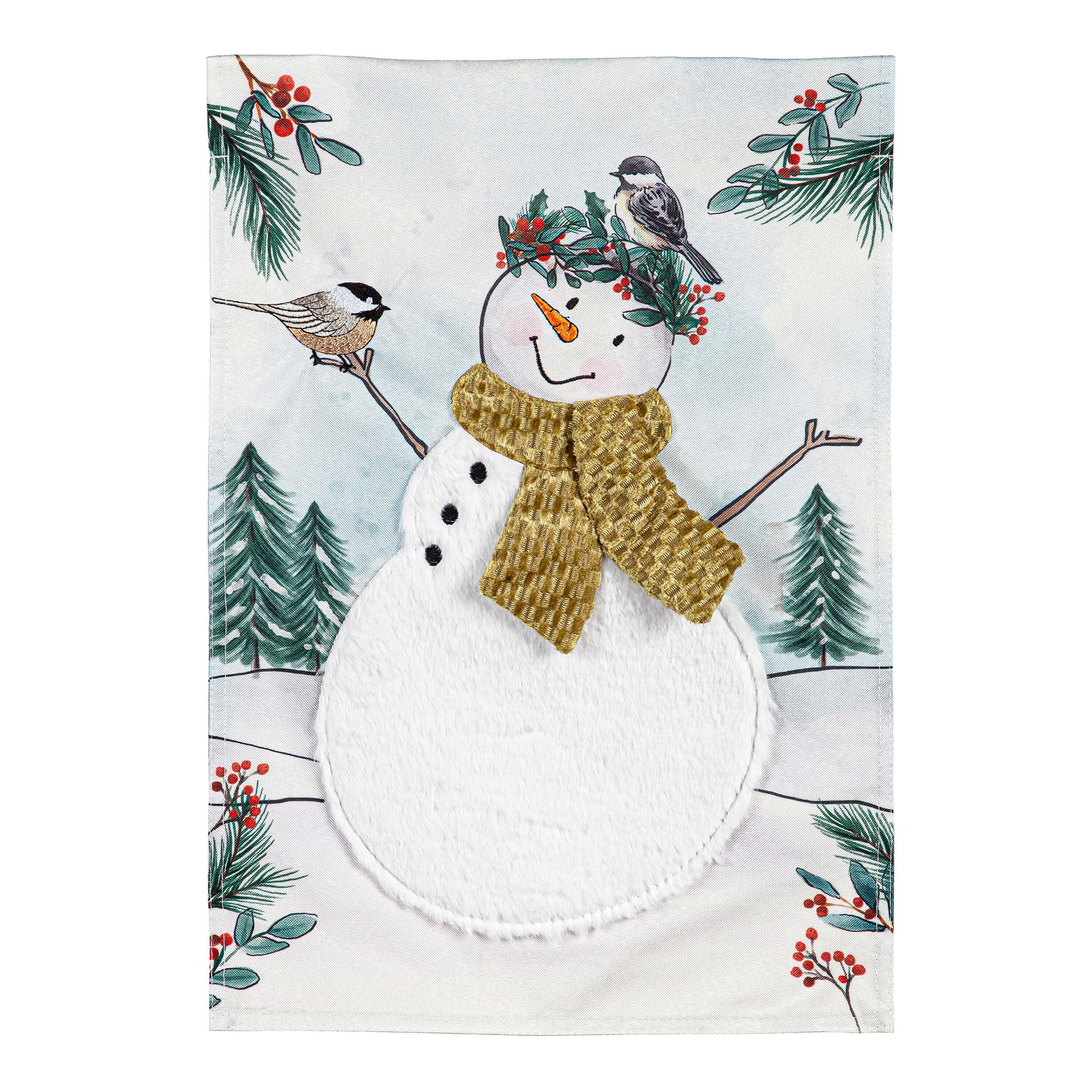 Evergreen Snowman Garden Flag - Thumbnail 5