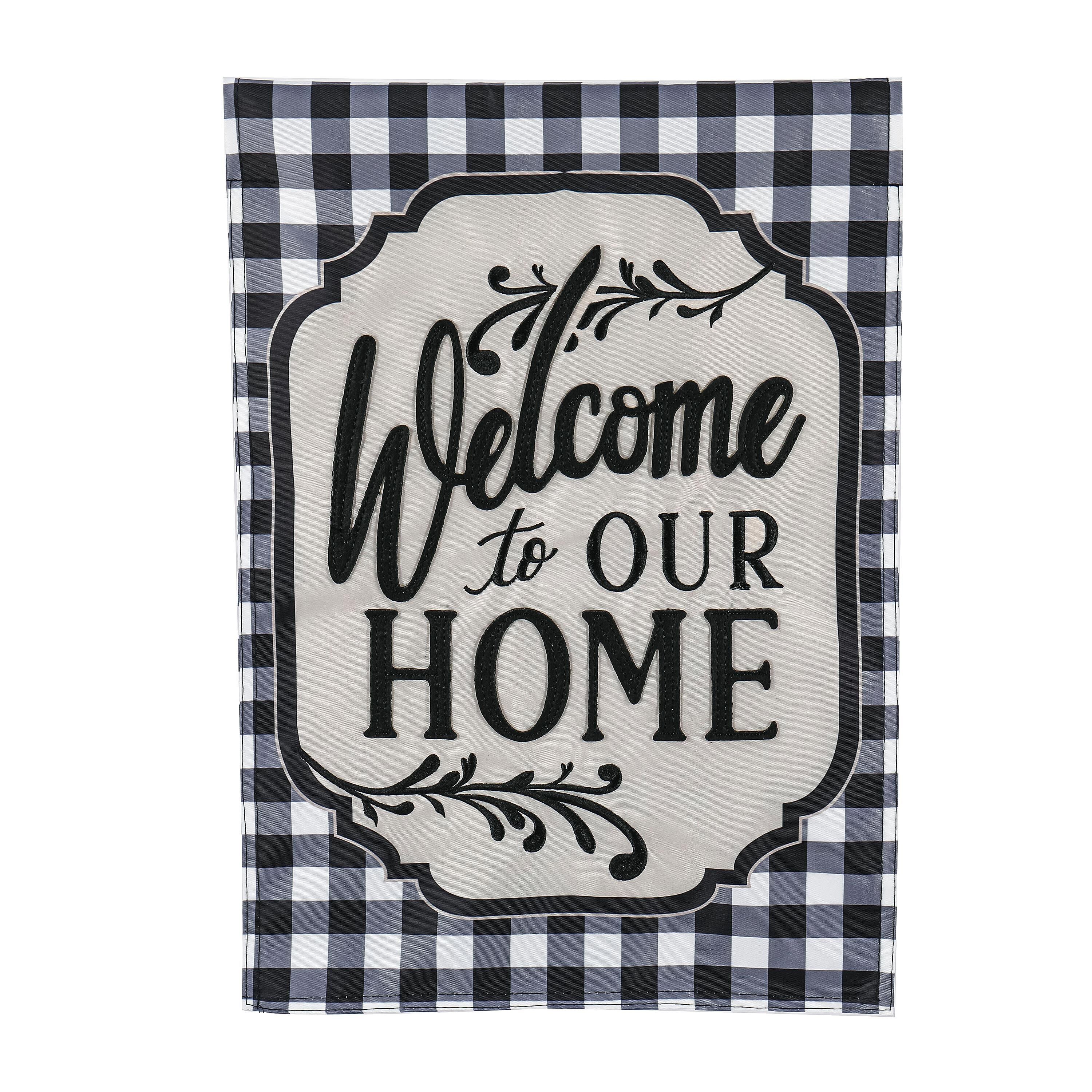 Evergreen Welcome Home Garden Applique Flag - Thumbnail 2