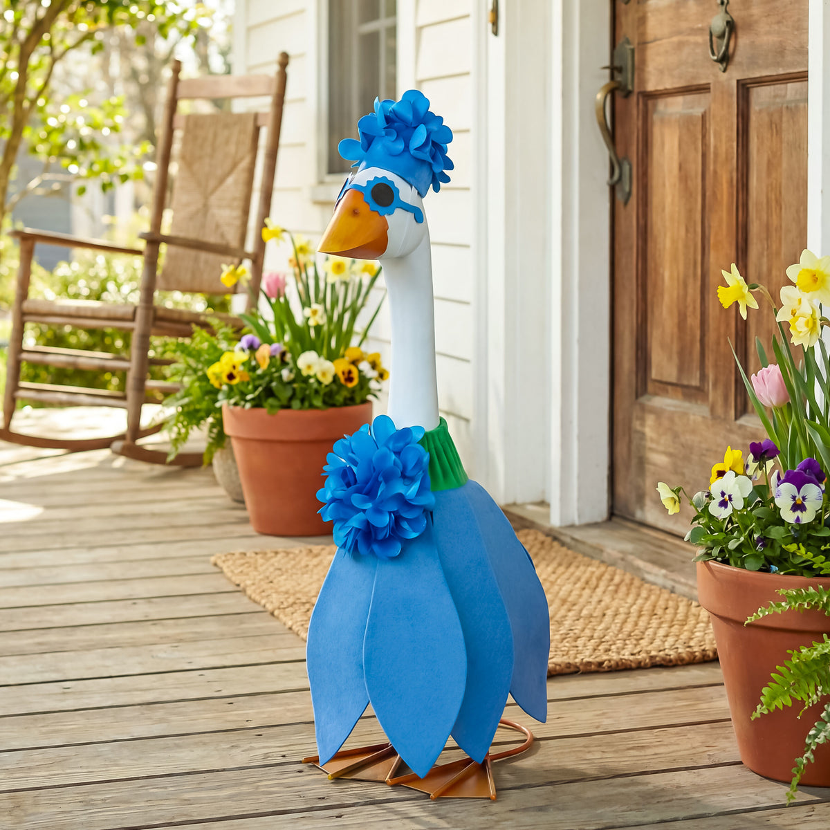 dress up goose Giddy the Outfit, Blue Hydrangea Taille:US20W Colors:White Contemporary Cocktail Dresses - Easy to dress and