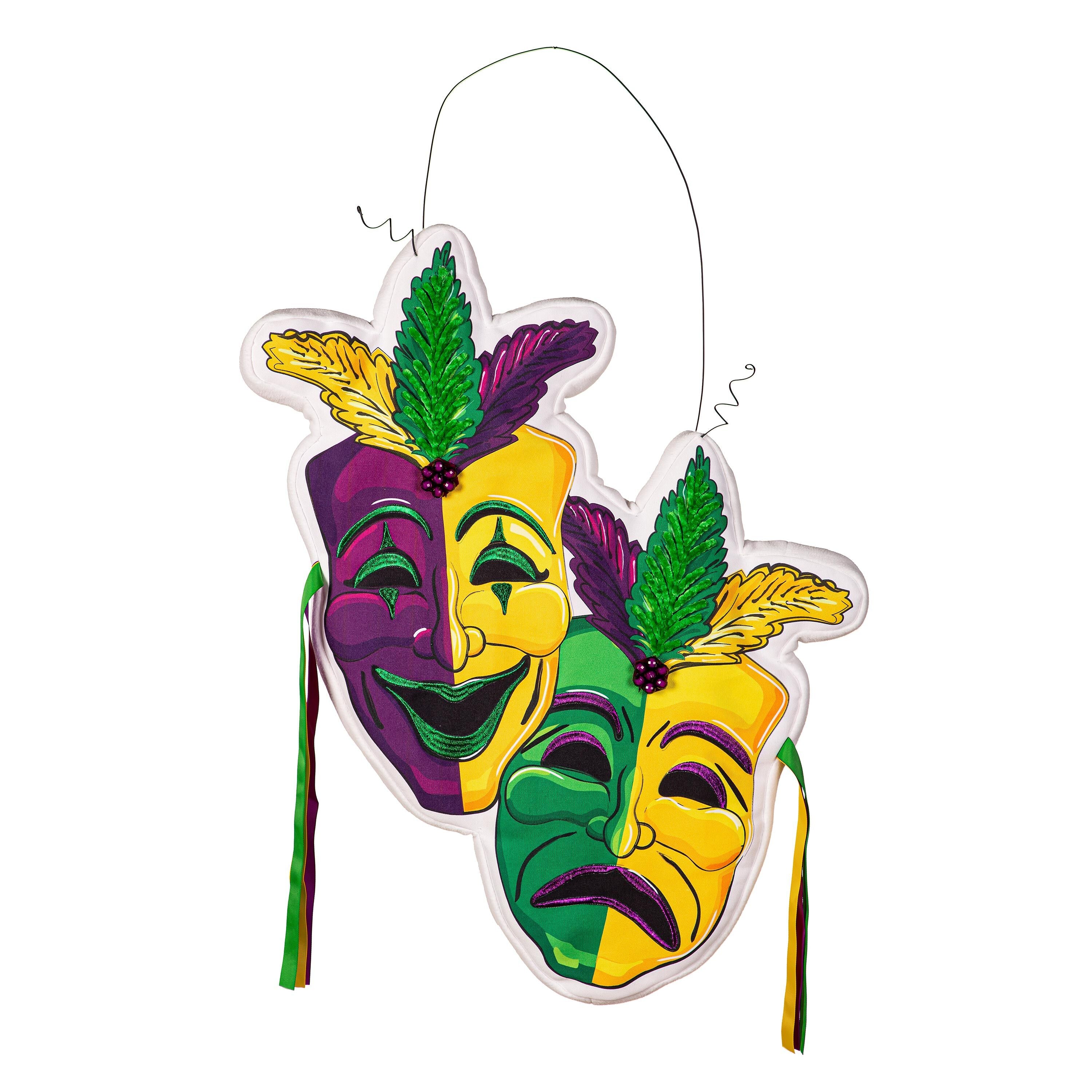Mardi Gras Theater Mask Estate Door Décor – Evergreen
