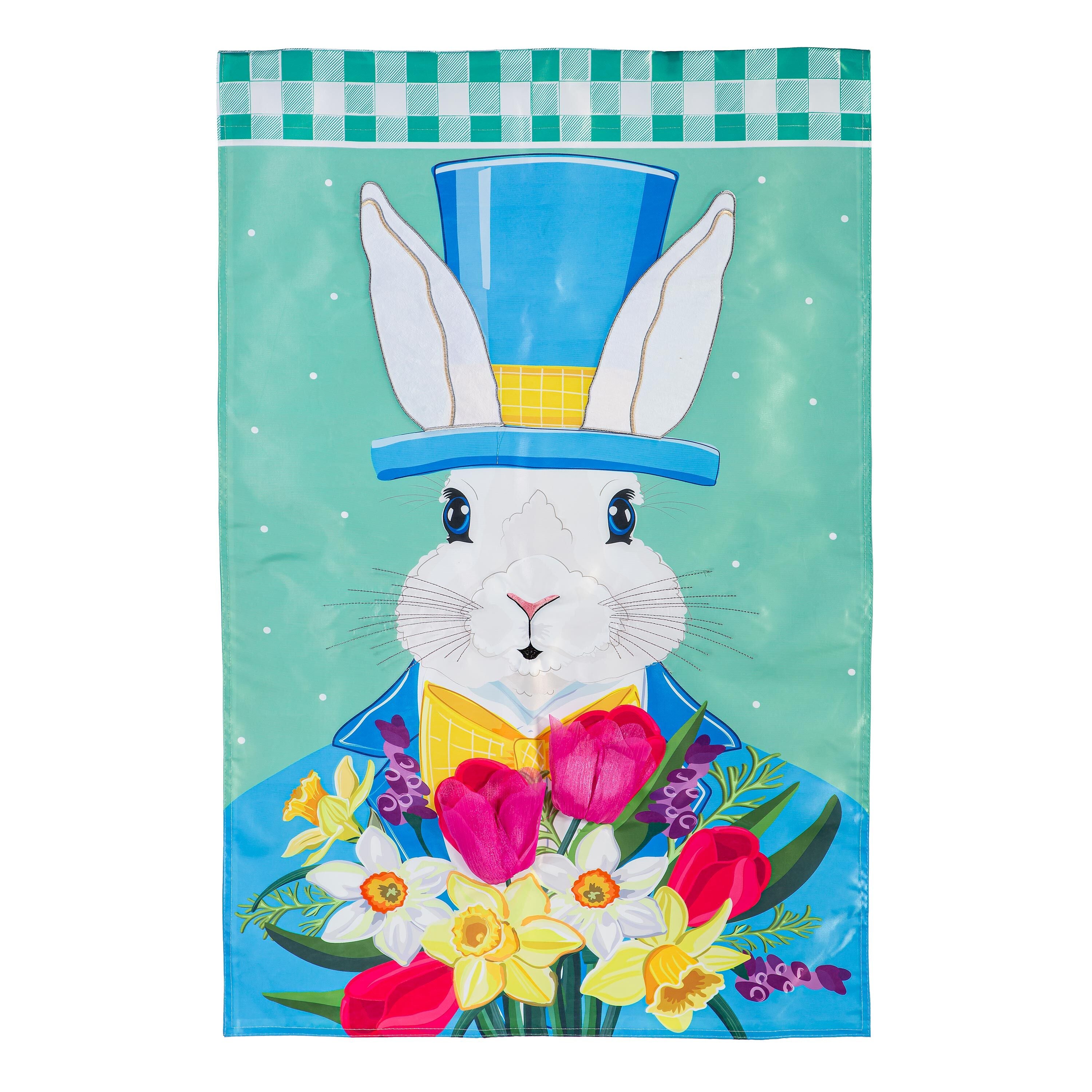 Evergreen Mister Easter Bunny Garden Flag - Thumbnail 2