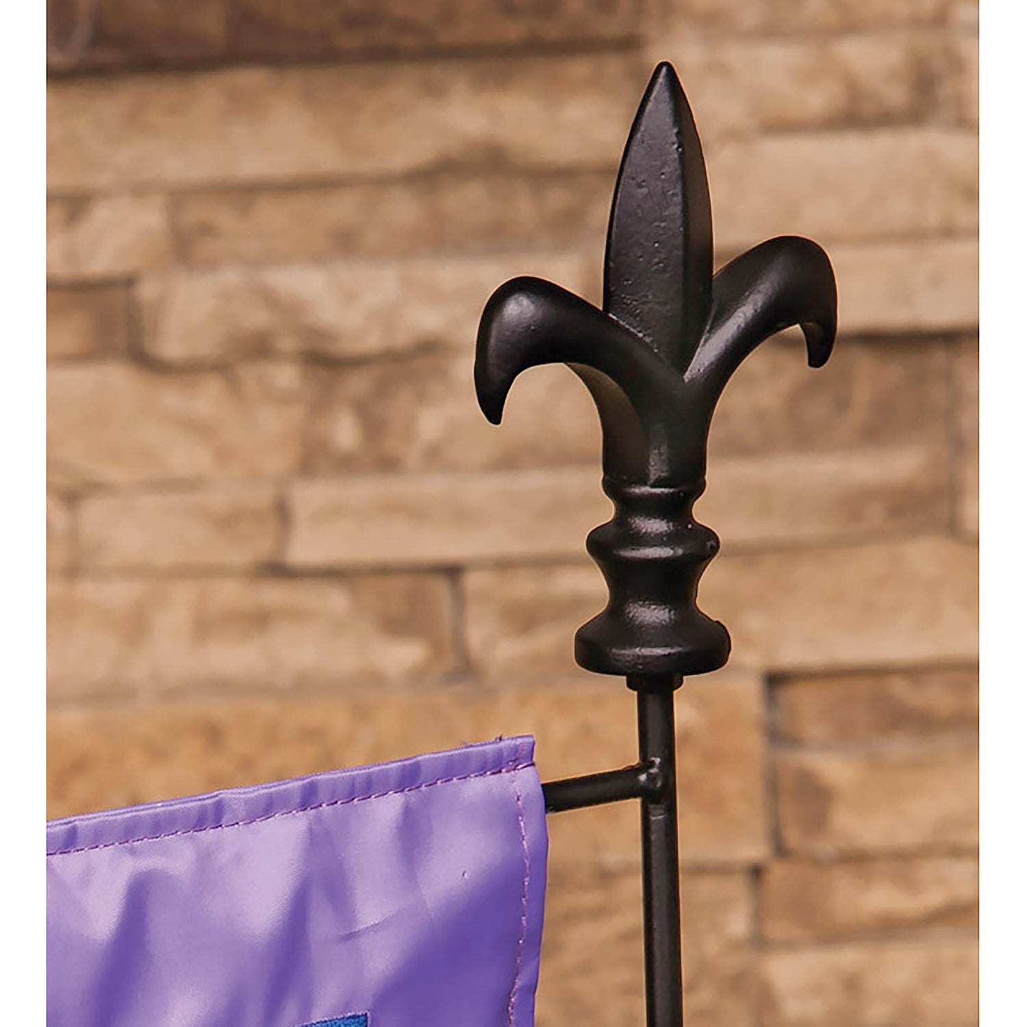 fleur de lis plant hanger Evergreen Fleur de Lis Garden Flag Stand