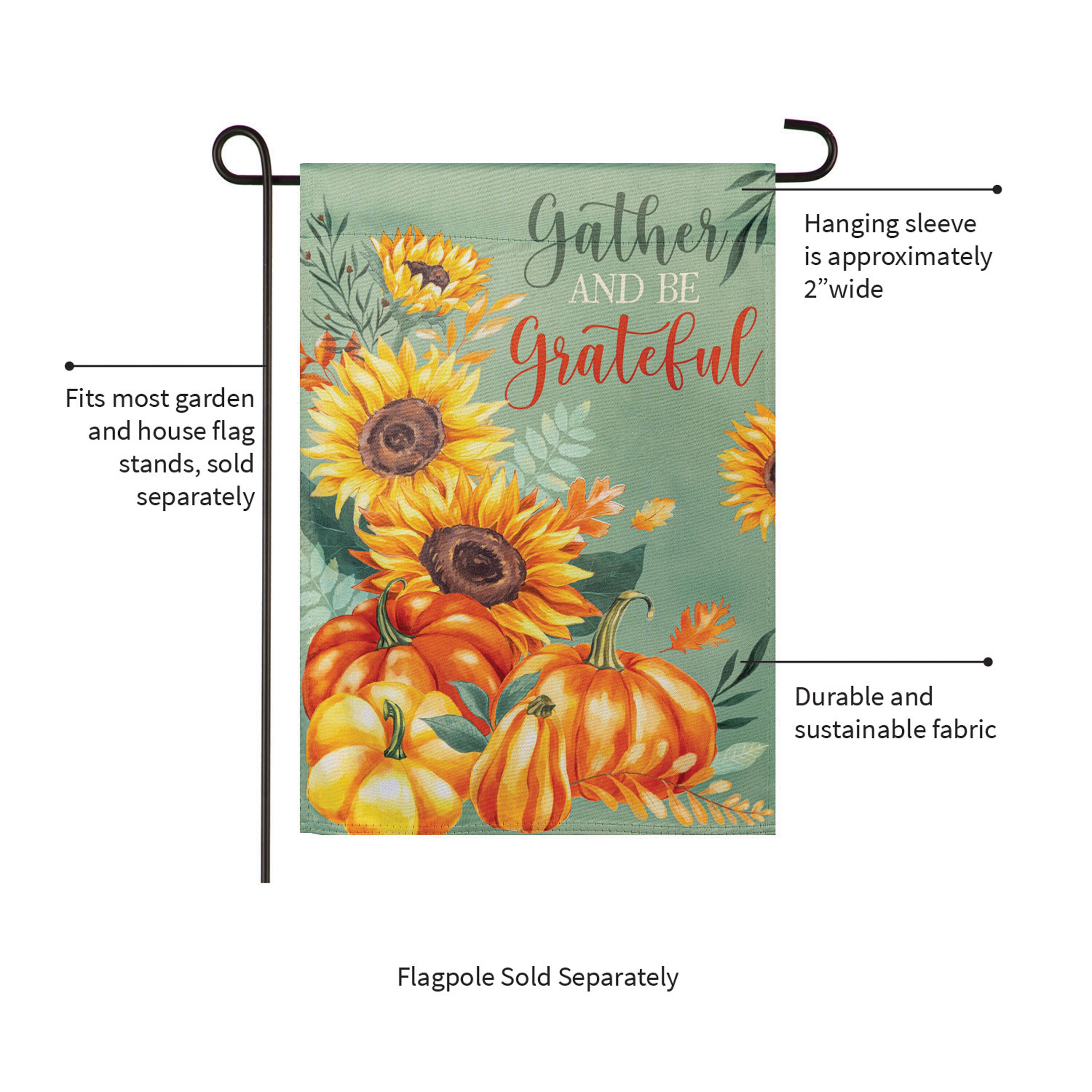Evergreen Grateful Gatherings Garden Flag - Thumbnail 5
