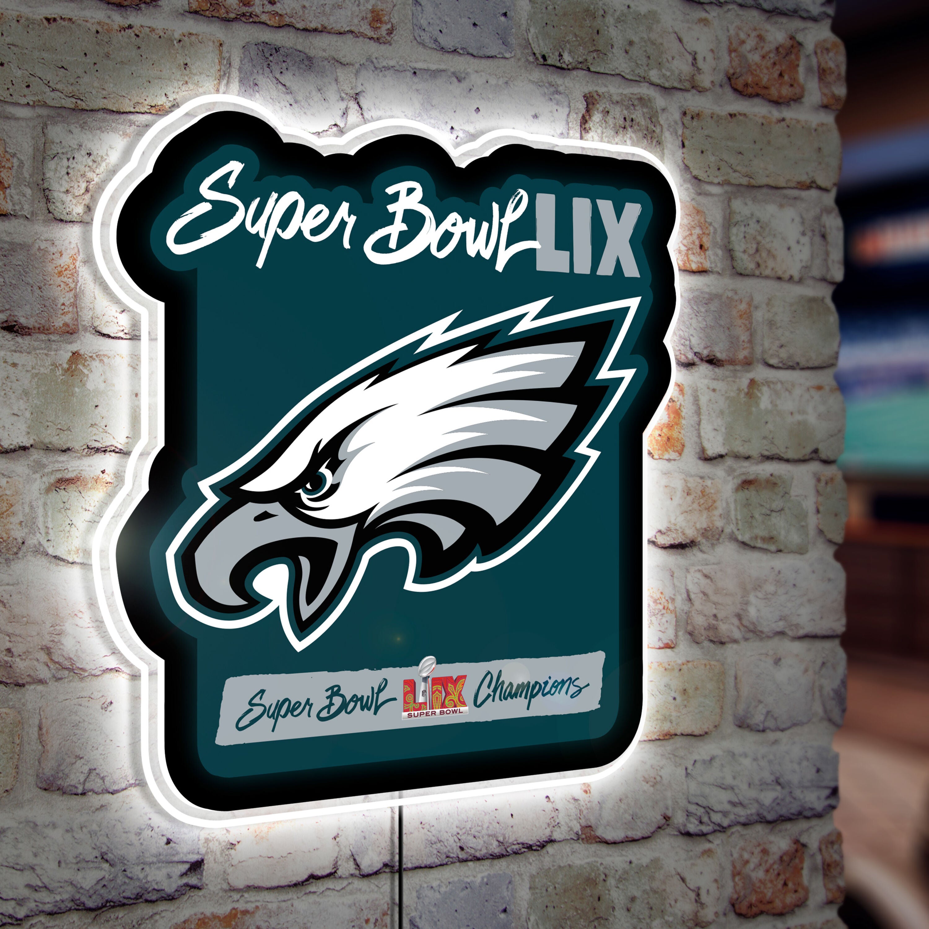 Eaglesページ Philadelphia Eagles Super Bowl 59 Champions, Shaped – Evergreen