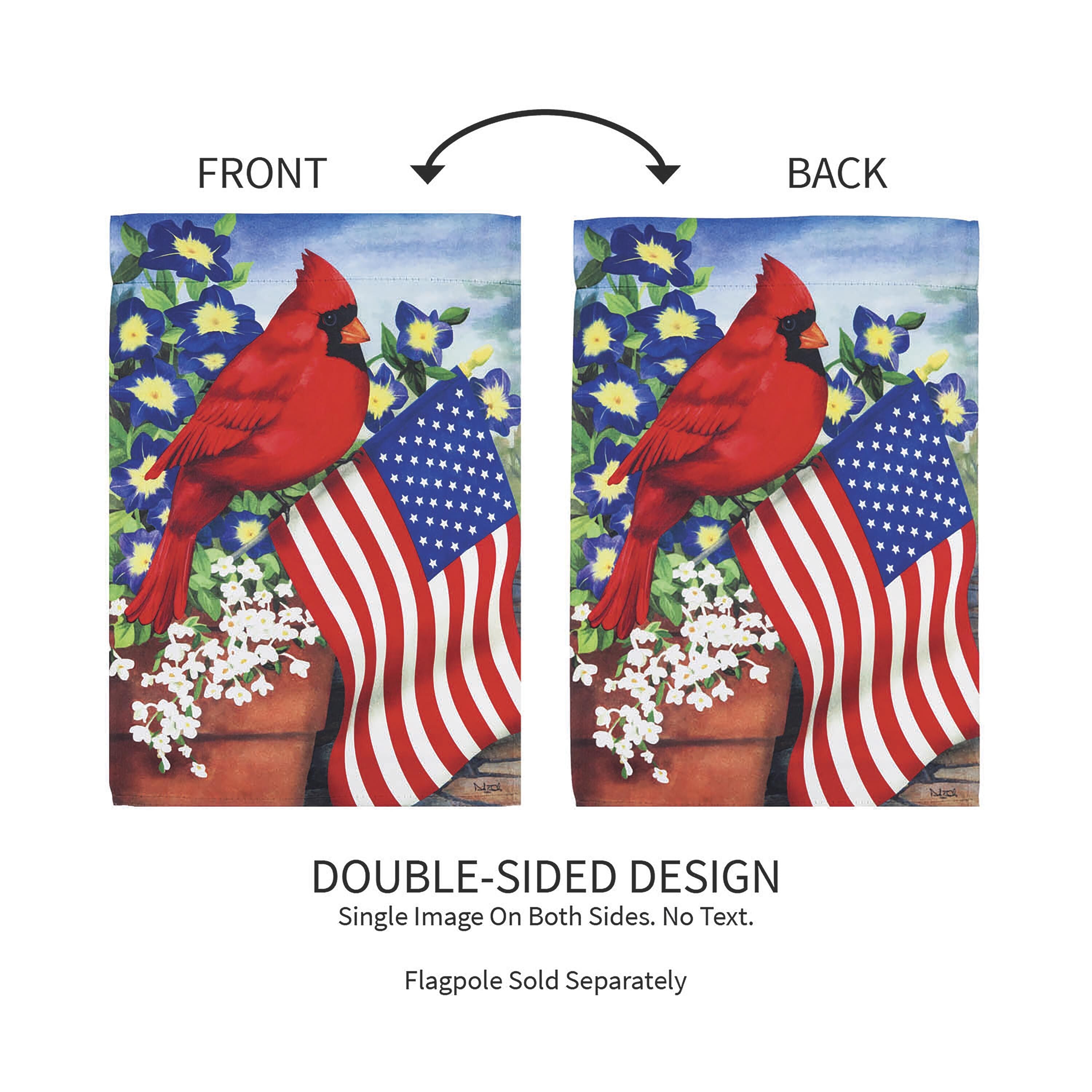 Evergreen Cardinal Glory Garden Flag - Thumbnail 4