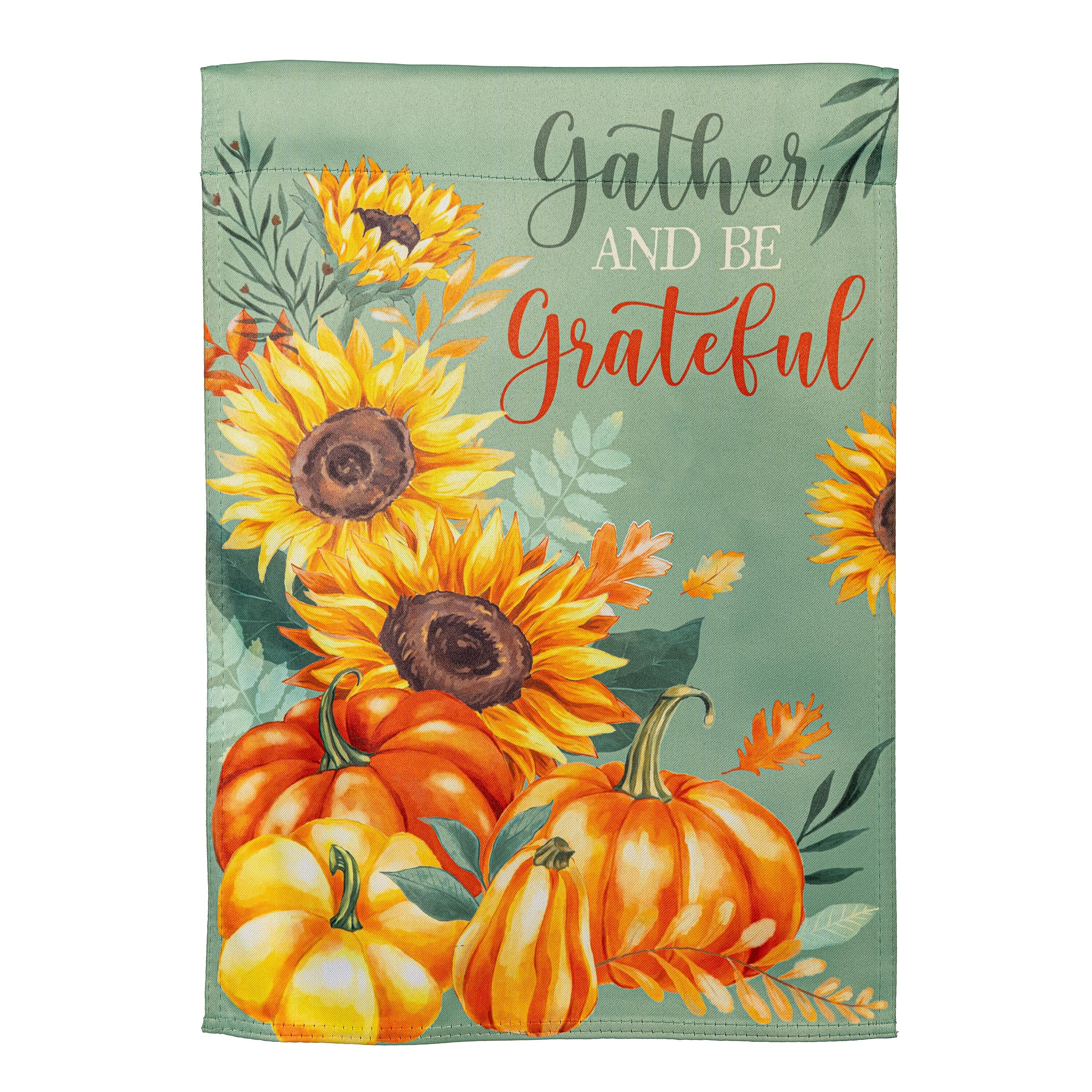 Evergreen Grateful Gatherings Garden Flag - Thumbnail 3