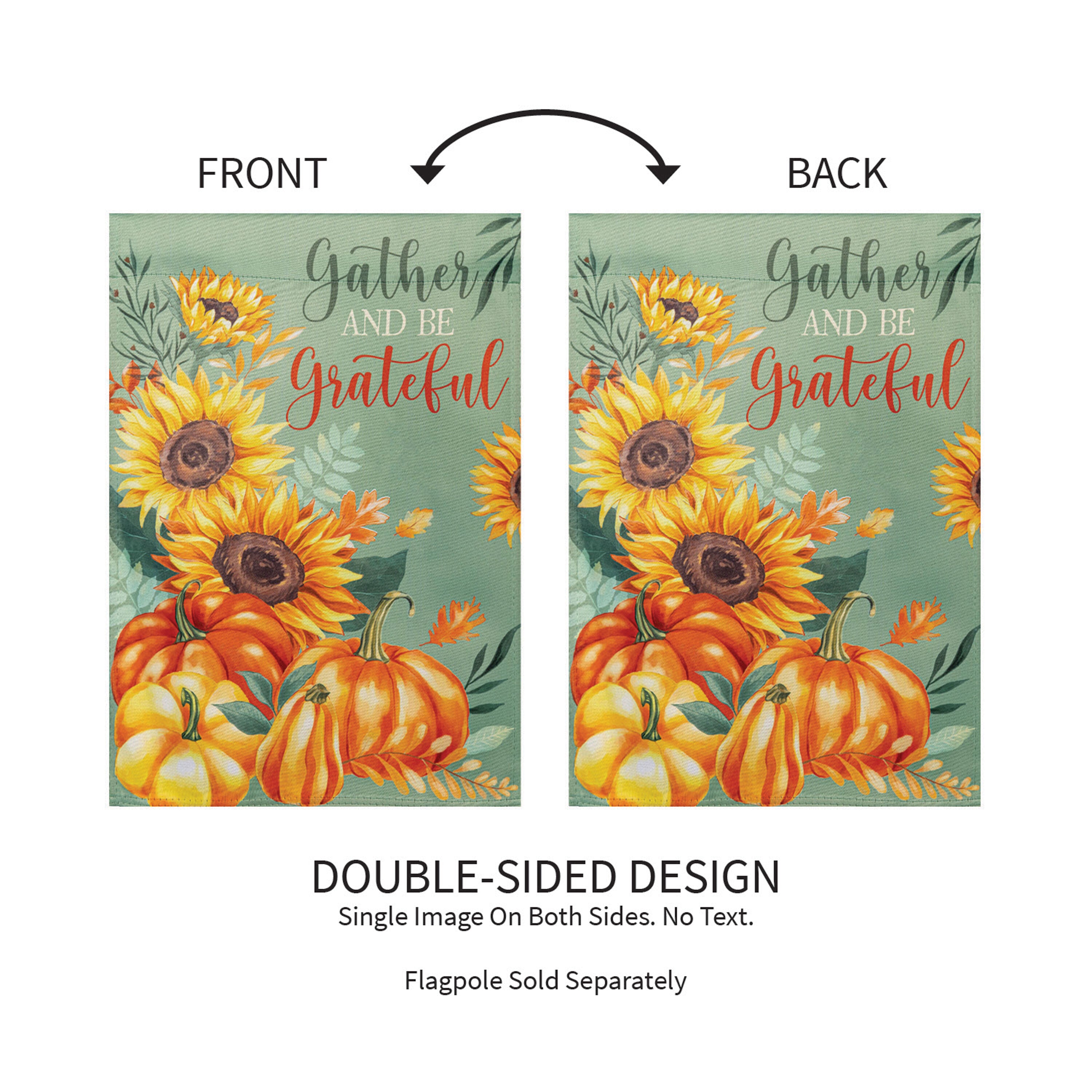 Evergreen Grateful Gatherings Garden Flag - Thumbnail 4