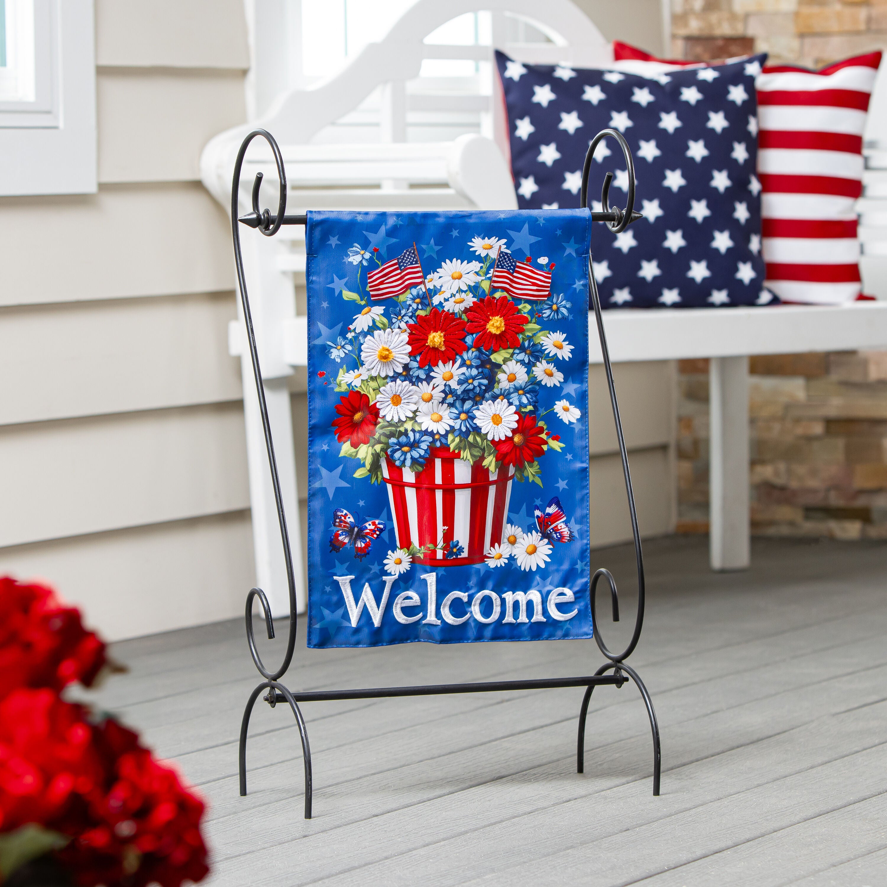 Evergreen Applique Garden Flag - Thumbnail 2