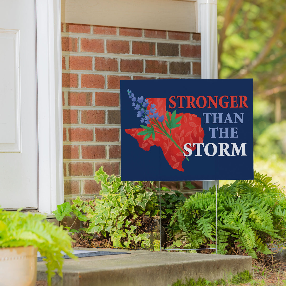 Hearts in Action for Texas Yard Sign 
