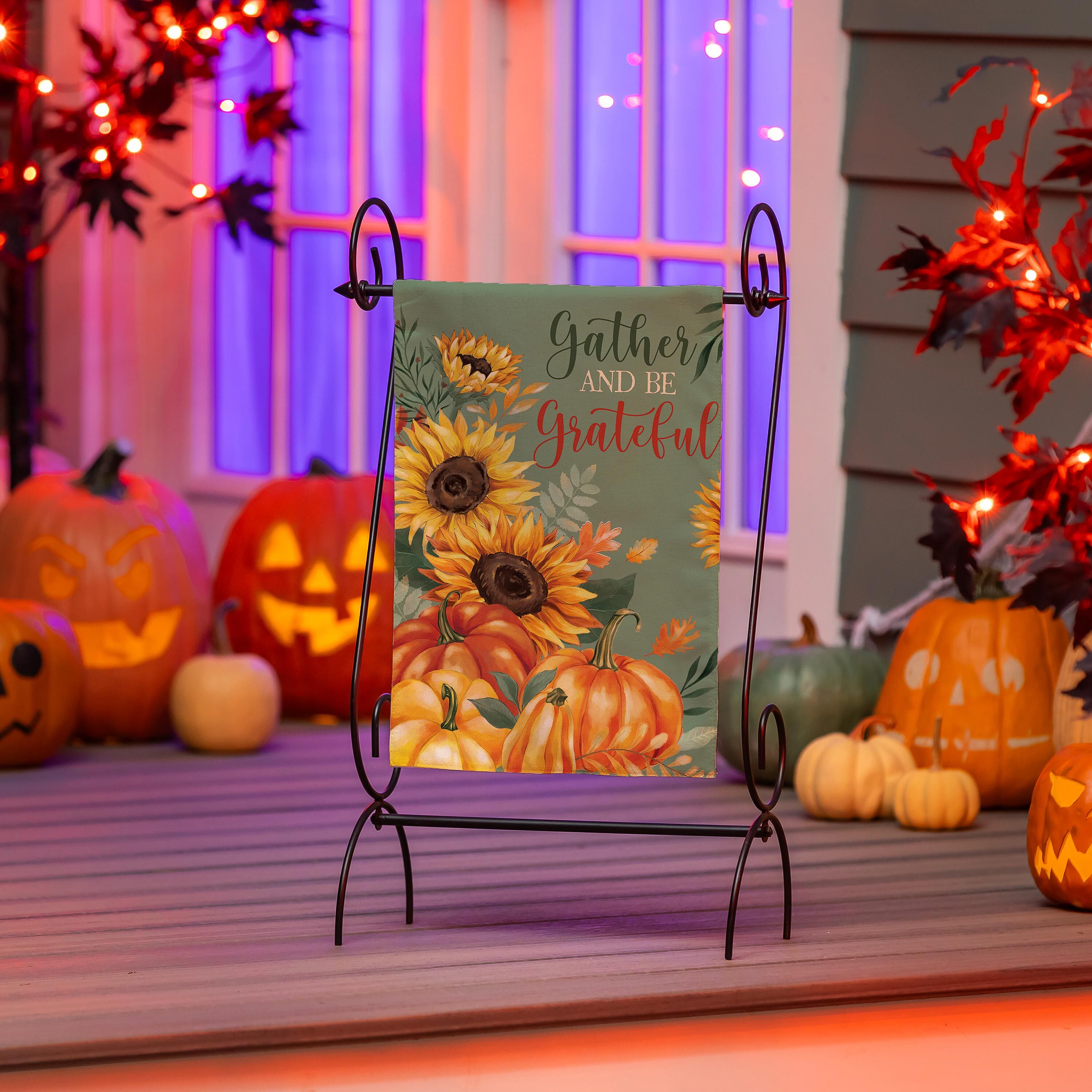 Evergreen Grateful Gatherings Garden Flag - Thumbnail 2