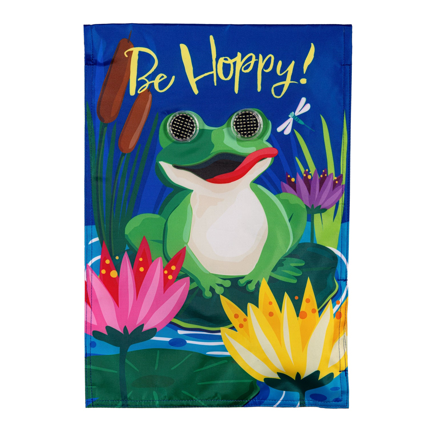 Winky Blinky Be Hoppy Applique Lighted Garden Flag – Evergreen