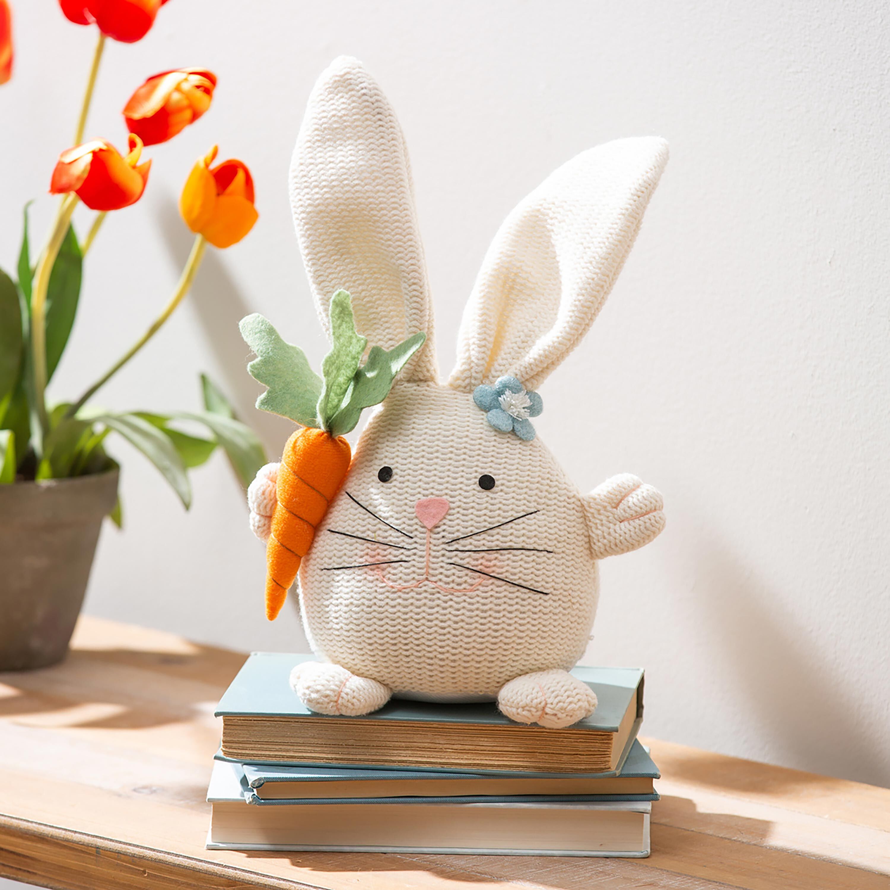 Fabric Whimisical Bunny Table Decor – Evergreen