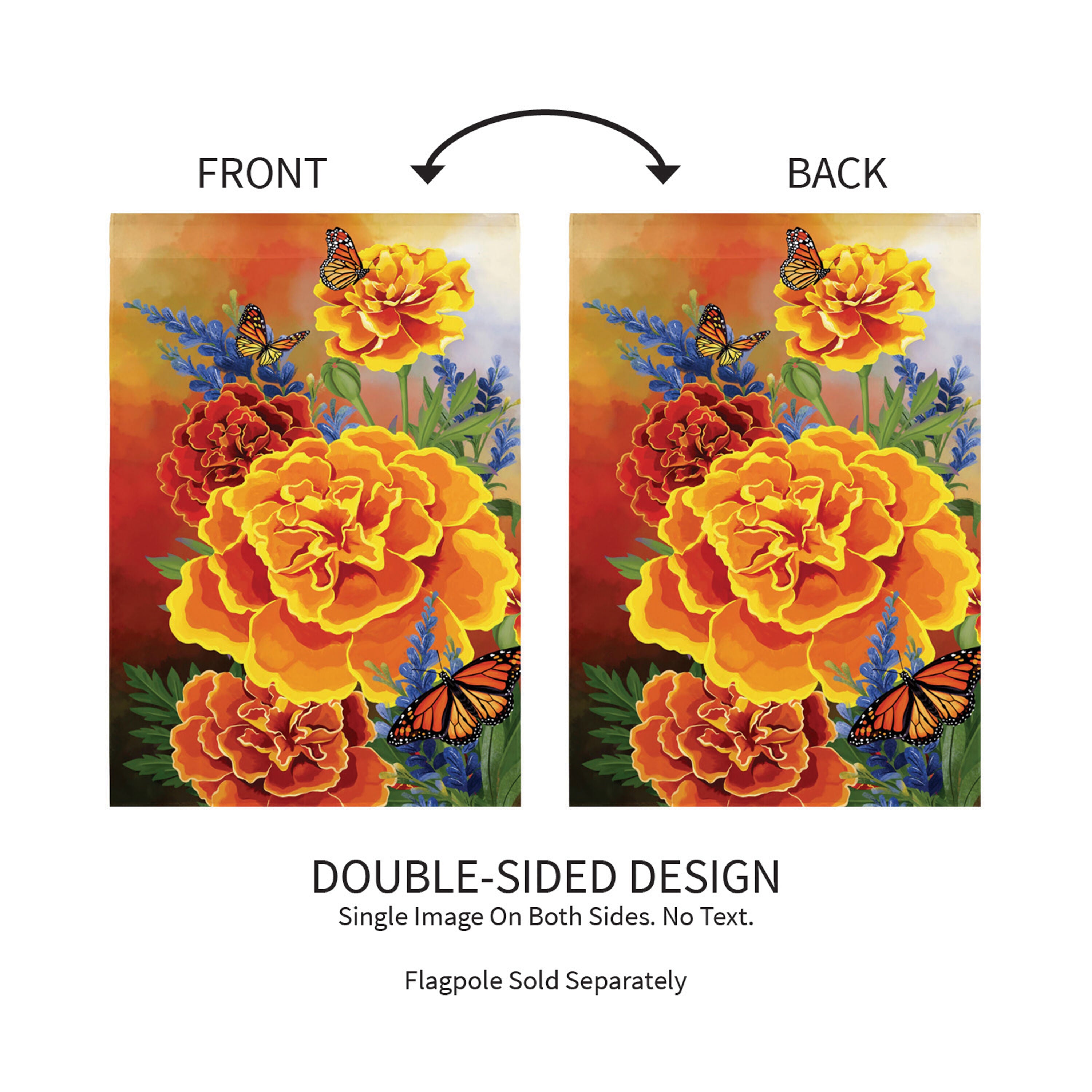 Evergreen Mariposa Melody Garden Flag - Thumbnail 4