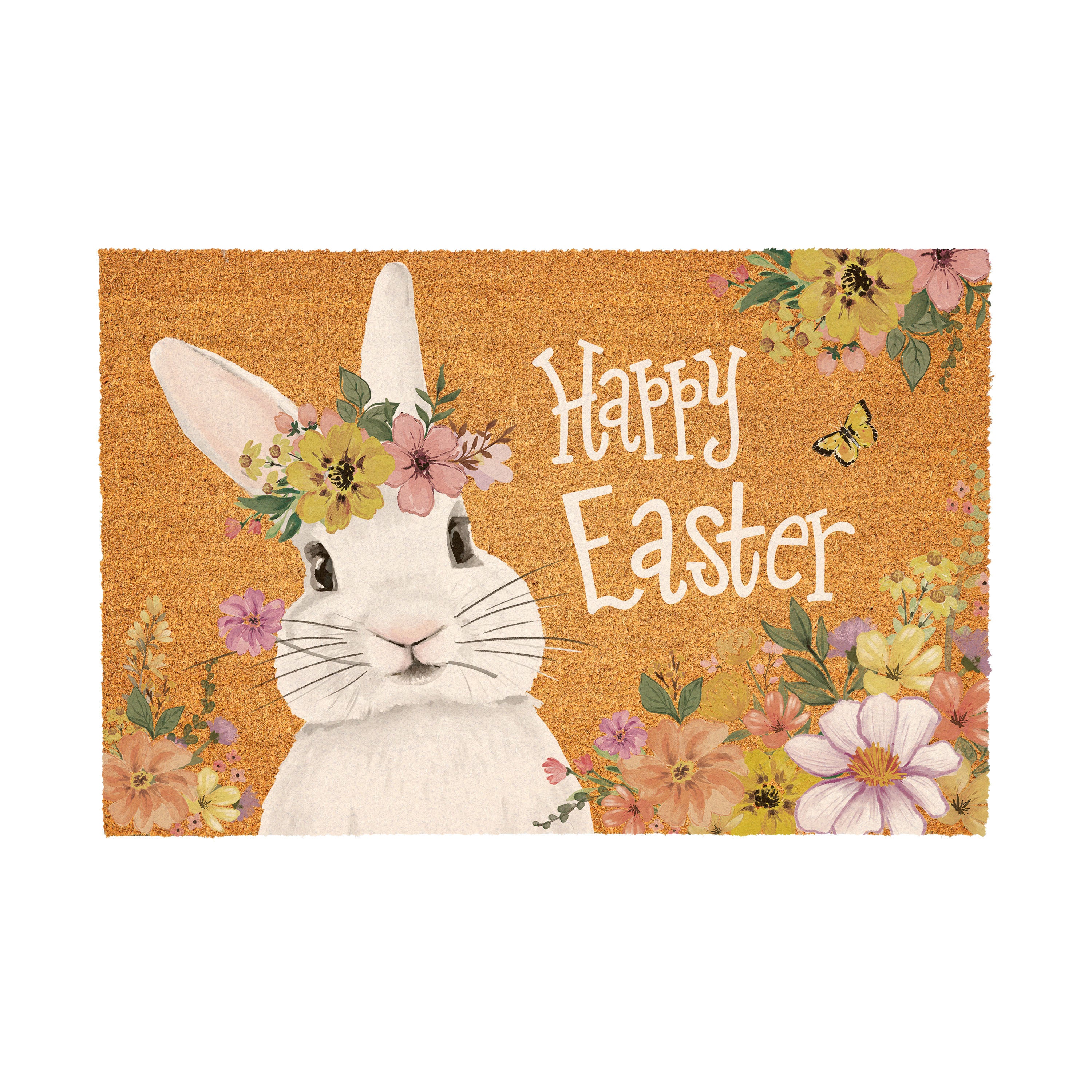 Evergreen Bunny Blooms Coir Mat - Thumbnail 2