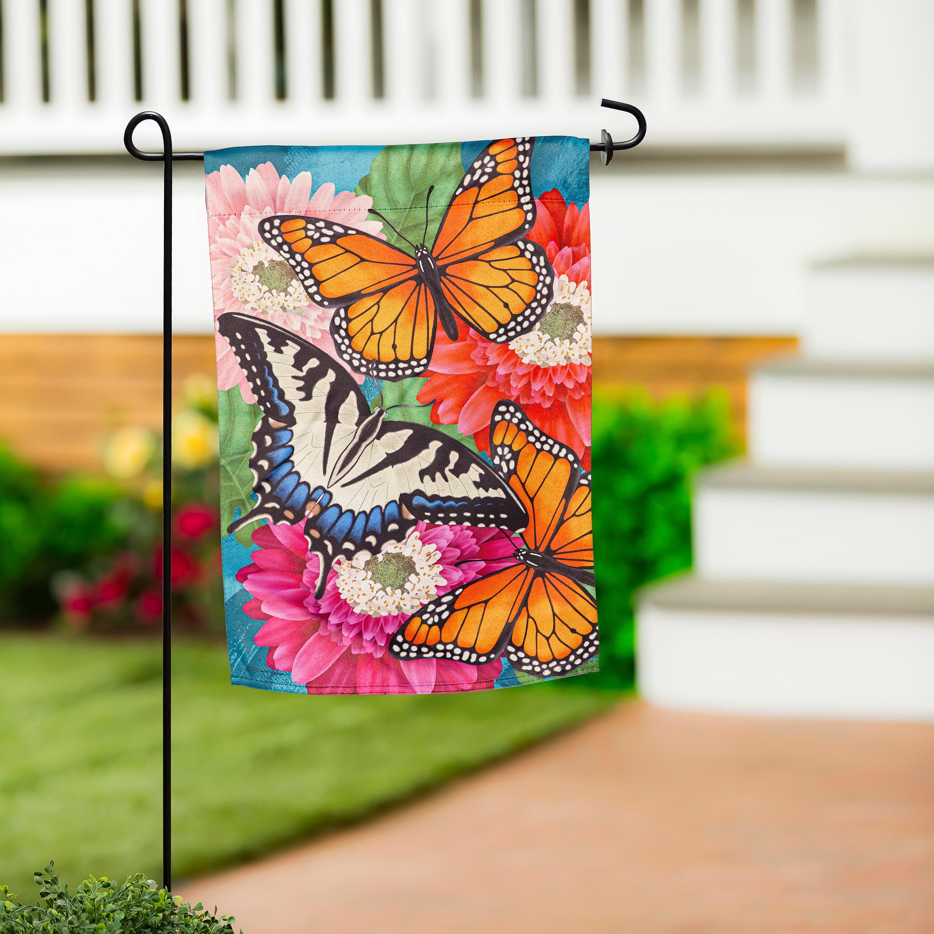 Evergreen Mother Monarch Garden Flag - Thumbnail 2