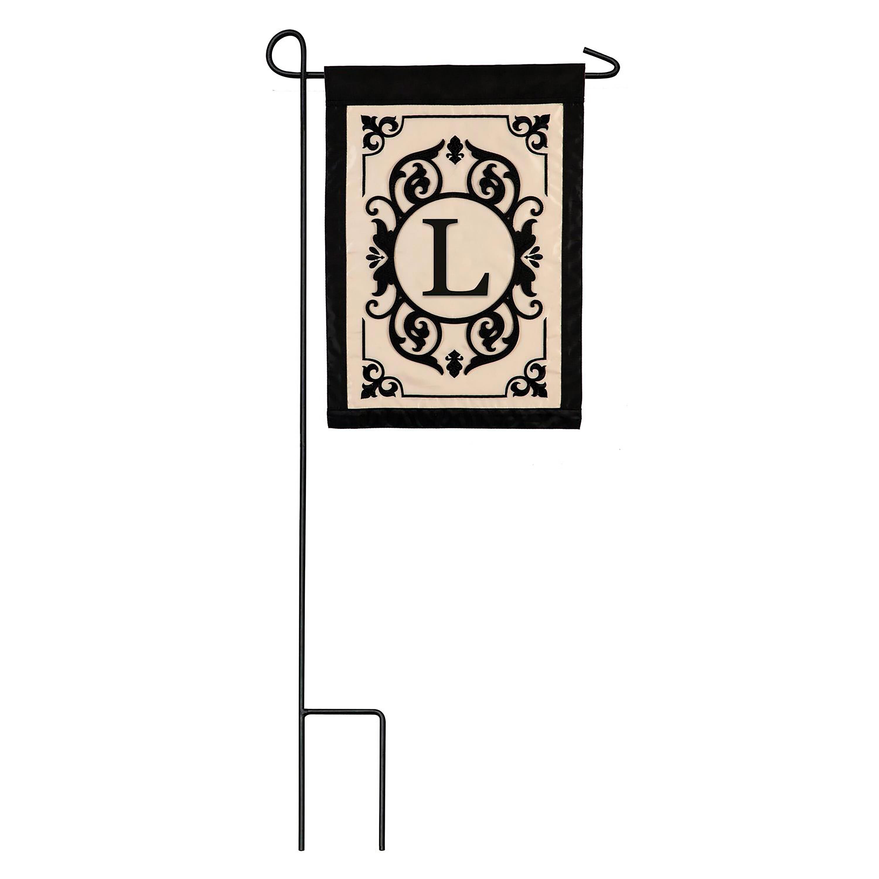 Evergreen Cambridge Monogram Garden Flag