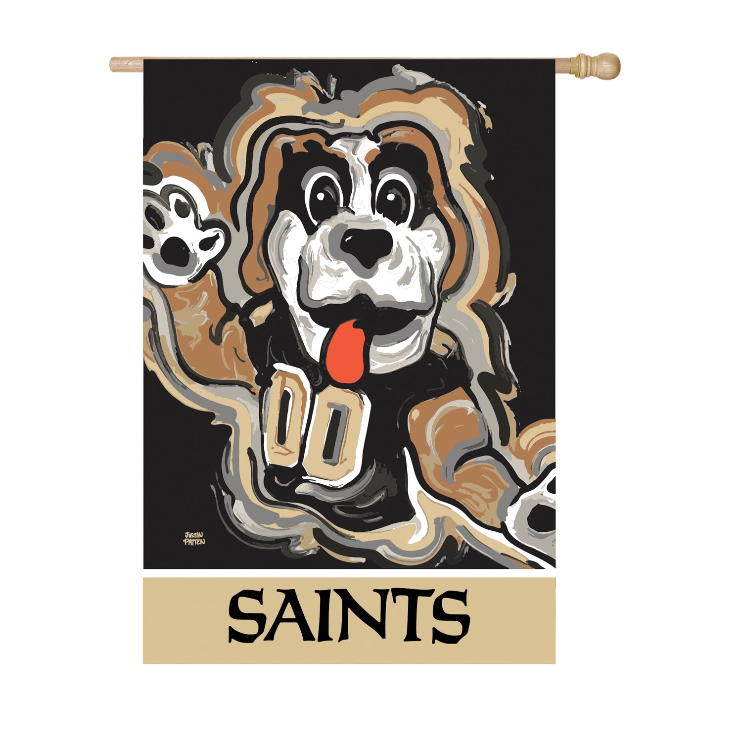 New Orleans Saints Justin Patten Suede House Flag