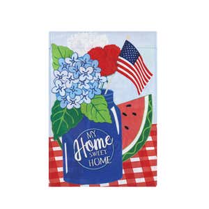 My Home Sweet Home Garden Burlap Flag