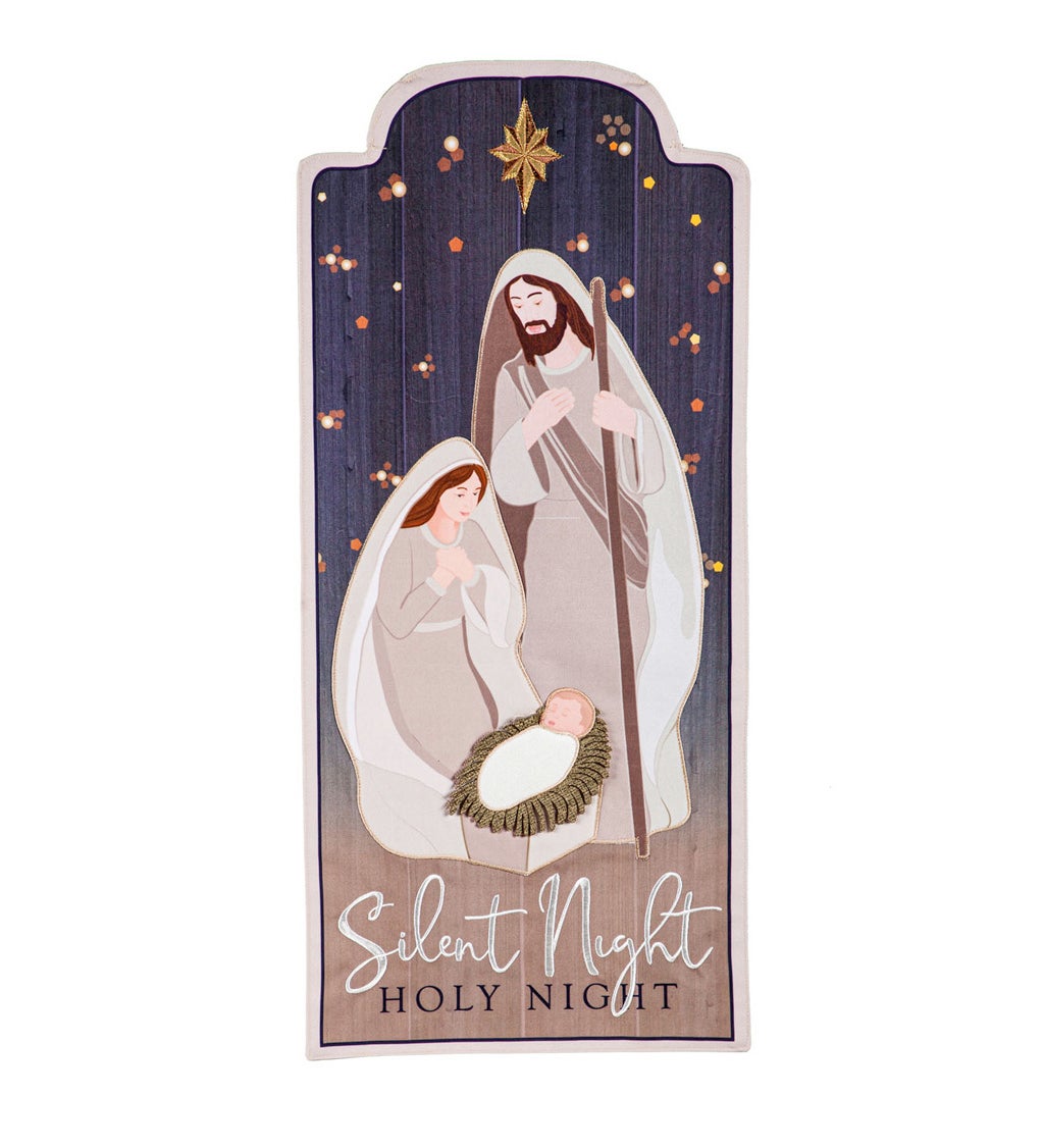 Silent Night Nativity Everlasting Impressions Textile Décor