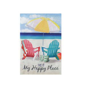 Colorful Chairs Garden Linen Flag