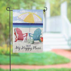 Colorful Chairs Garden Linen Flag
