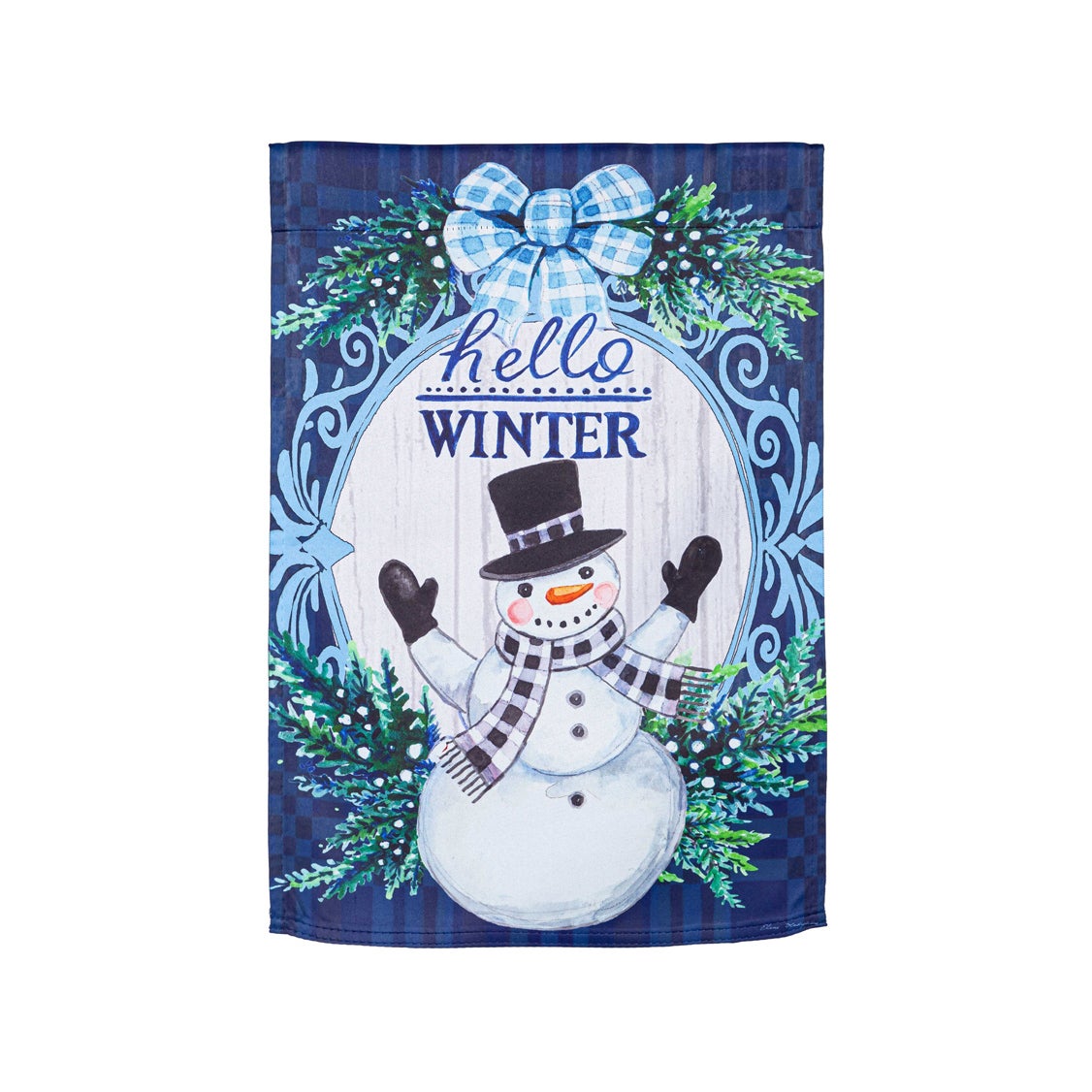 Winter Kitchen Towel, Hello Winter Snowman Tray or Blue Bird House