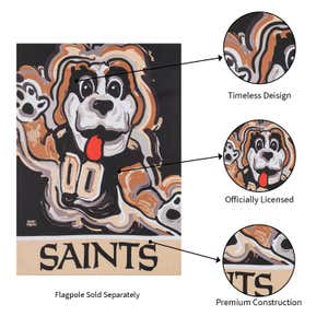 New Orleans Saints Justin Patten Suede Garden Flag