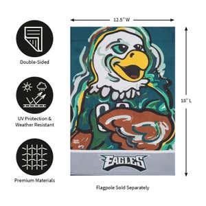 Philadelphia Eagles, Suede Garden Flag Justin Patten