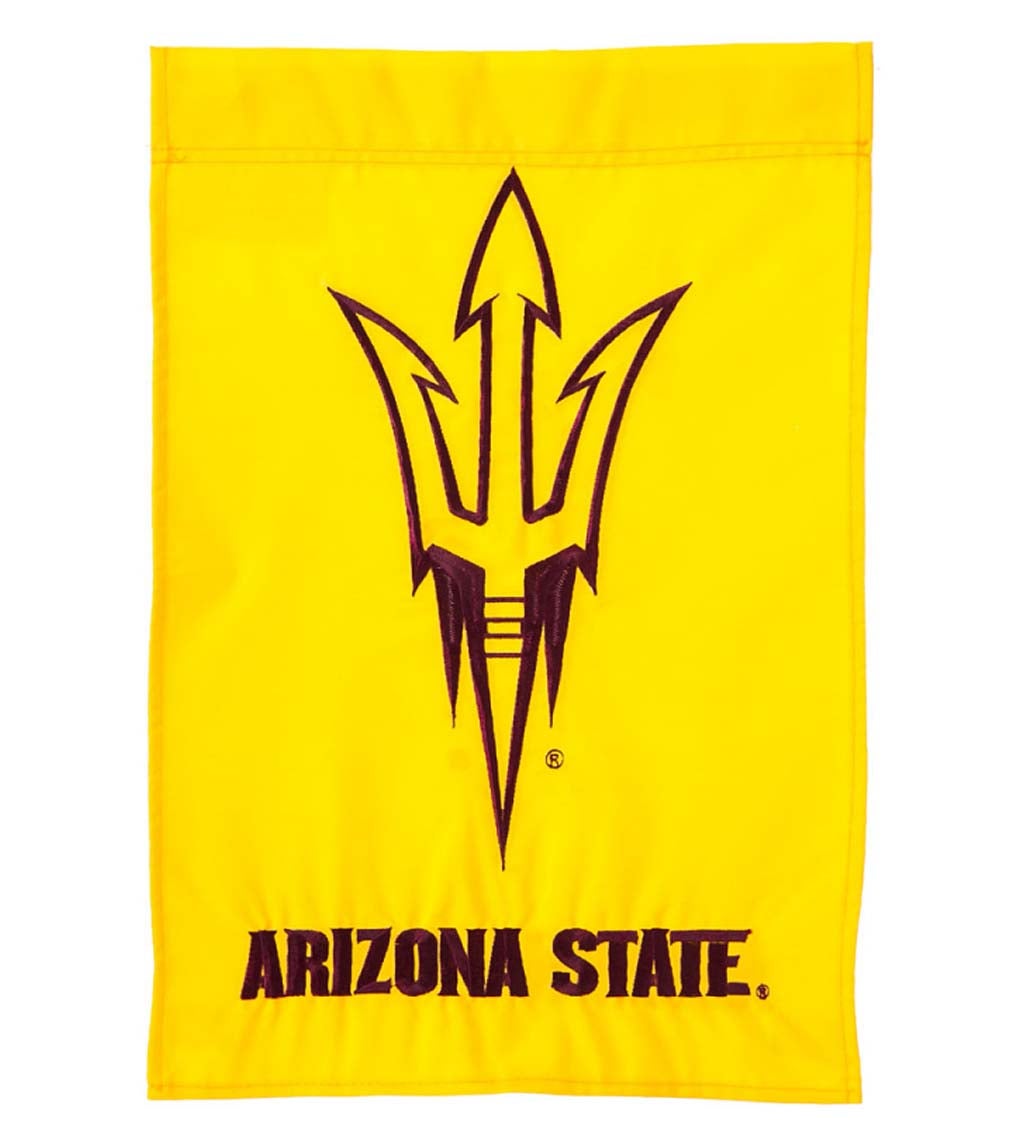 Arizona State Mixed-Material Embellished Appliqué Garden Flag